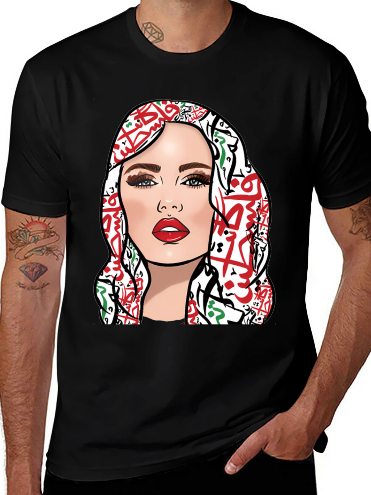 Palestine Woman Graphic T-Shirt