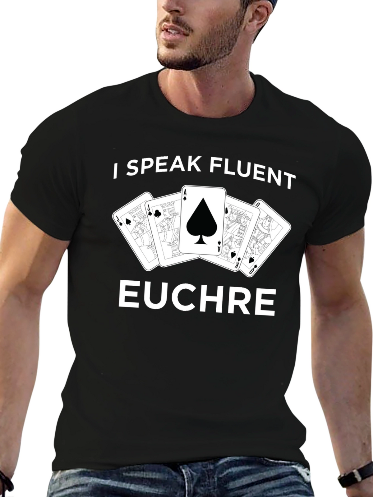 Fluent Euchre Card Game Graphic Tee