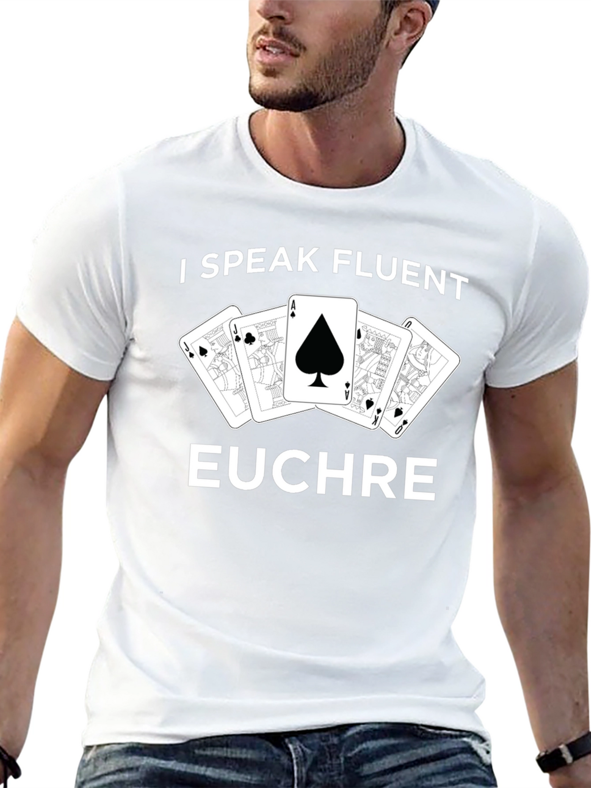 Fluent Euchre Card Game Graphic Tee