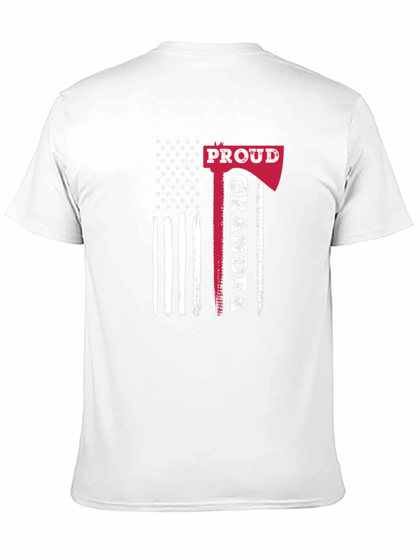 Proud Grandpa Axe American Flag Graphic Tee