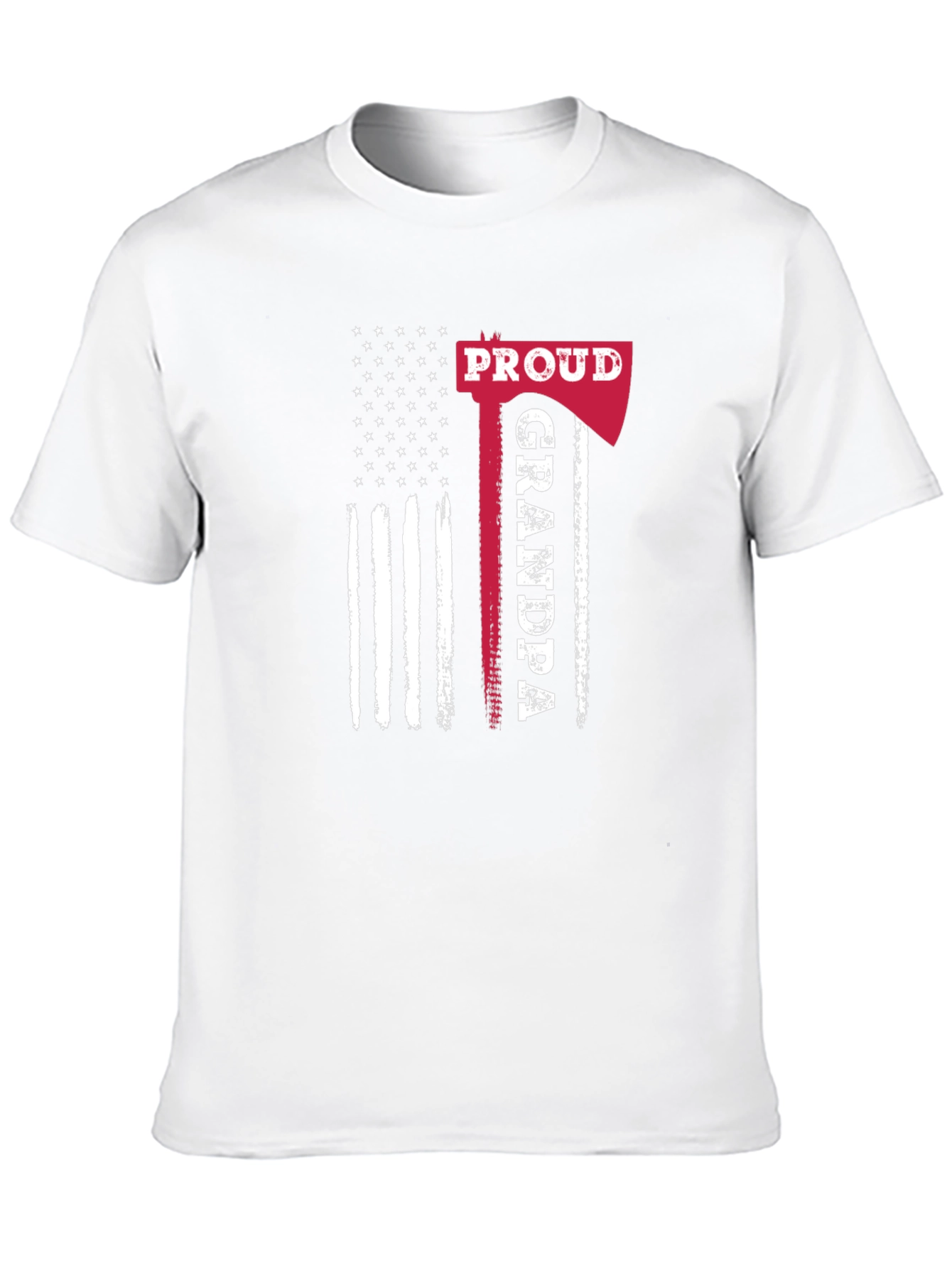 Proud Grandpa Axe American Flag Graphic Tee