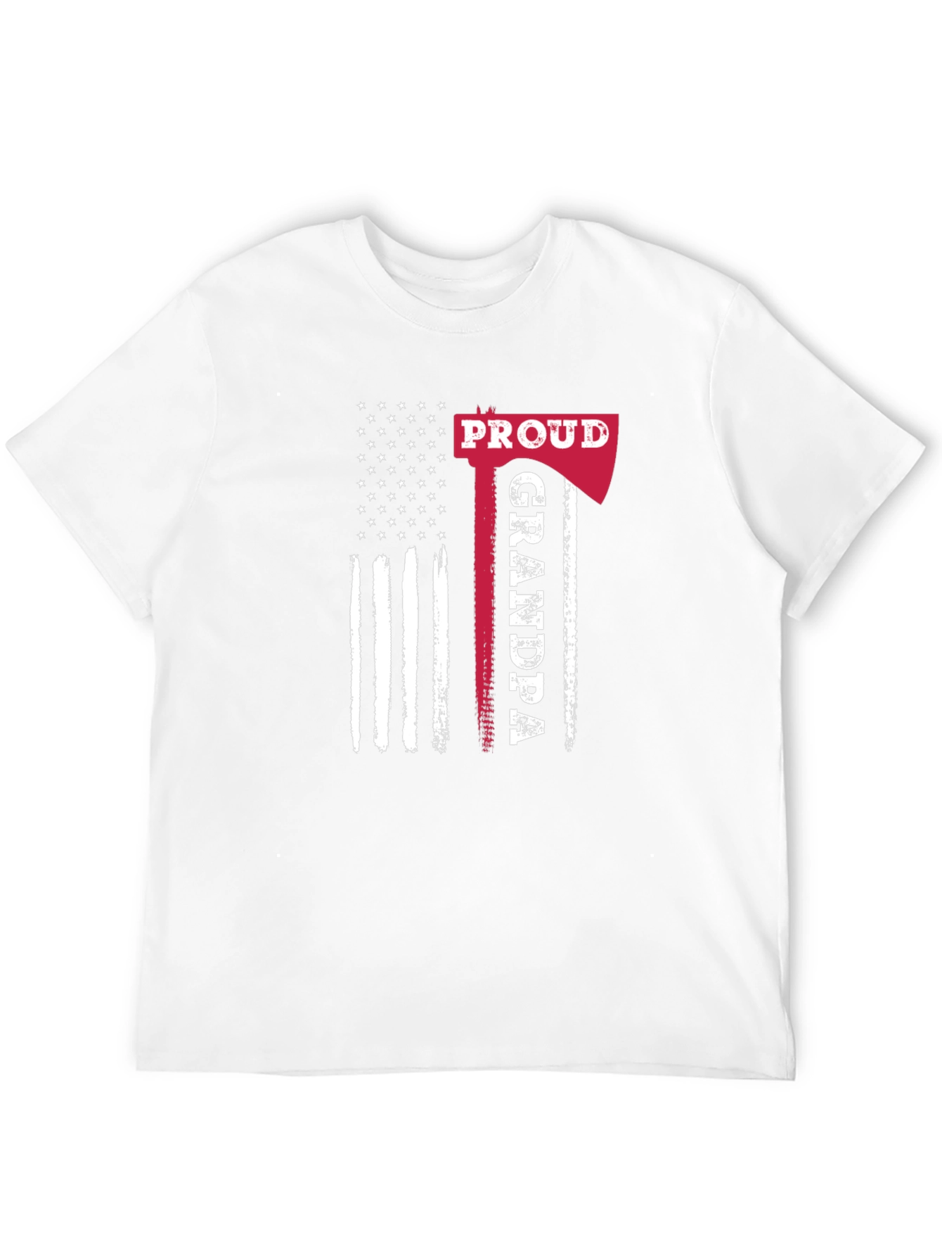 Proud Grandpa Axe American Flag Graphic Tee