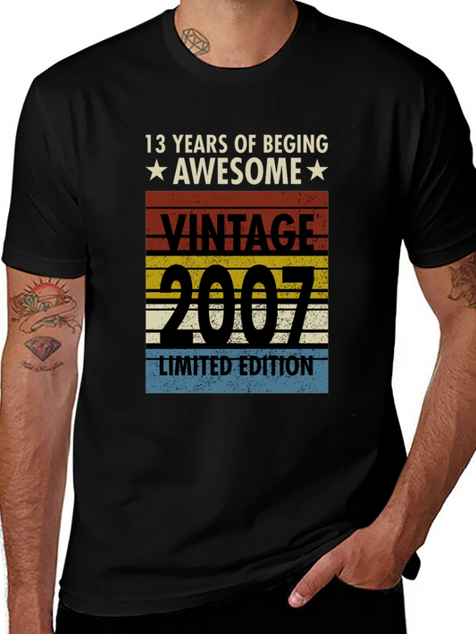 Vintage 2007 Limited Edition Awesome Birthday T-Shirt