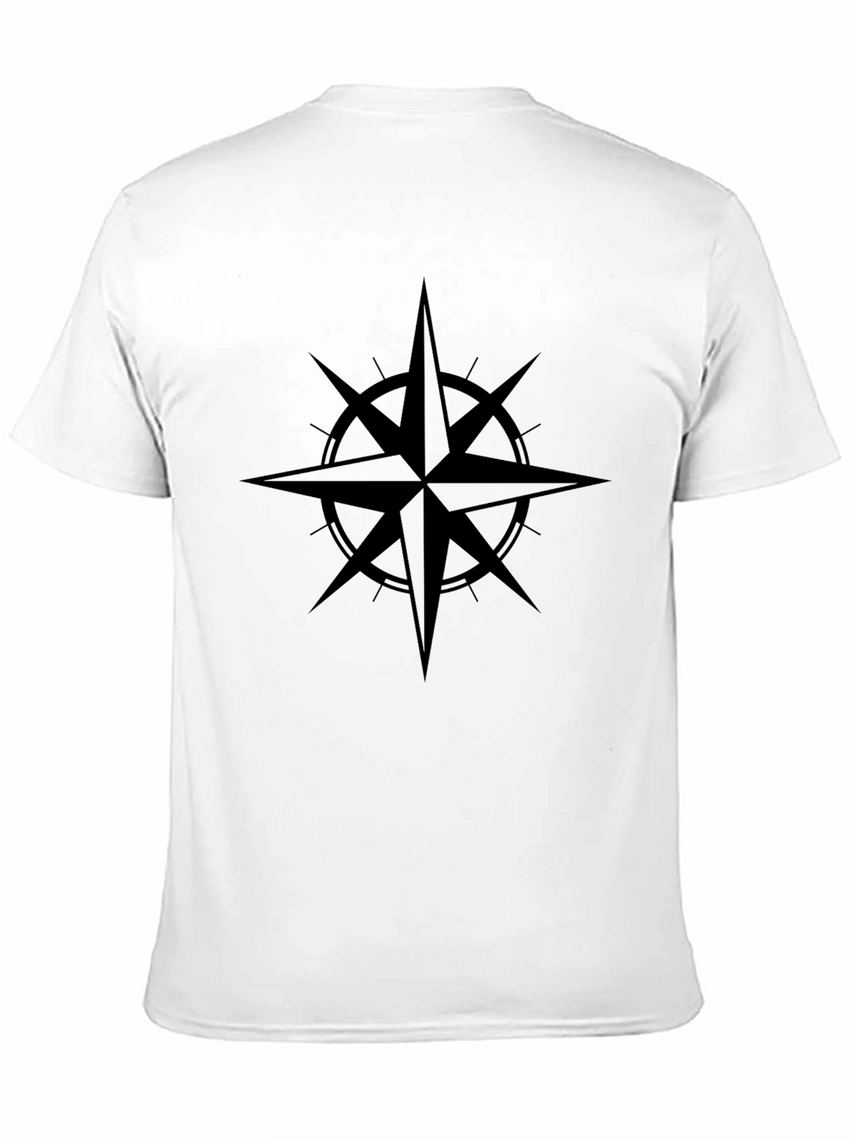 Mens Black Compass Graphic T-Shirt