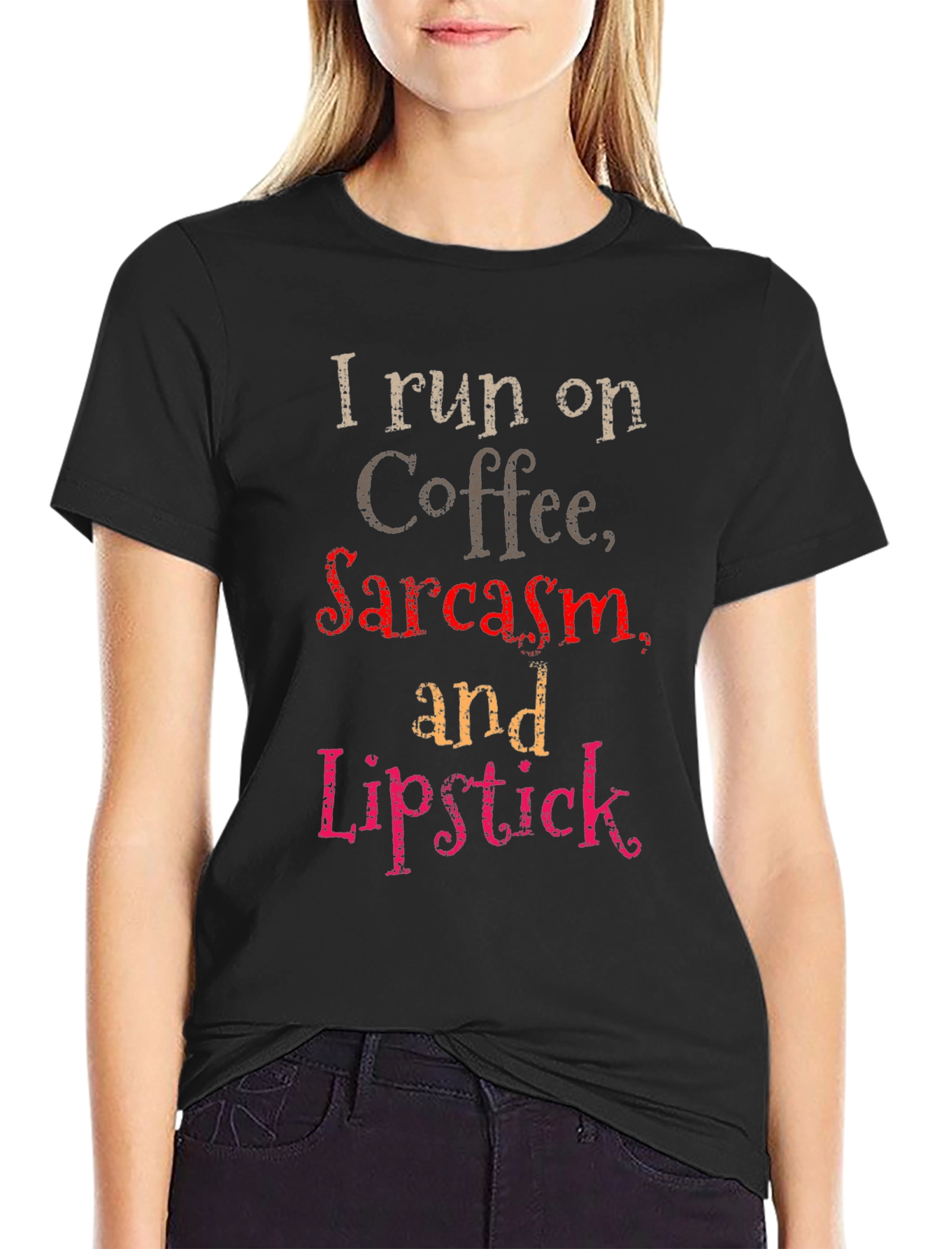 Coffee Sarcasm & Lipstick Graphic Tee