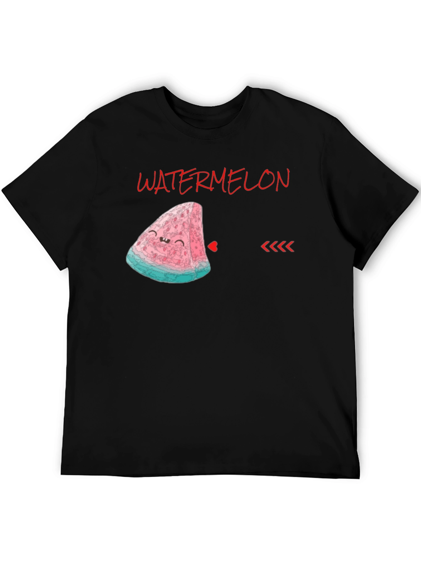 Cute Watermelon Slice Graphic Tee - Unisex Black Shirt