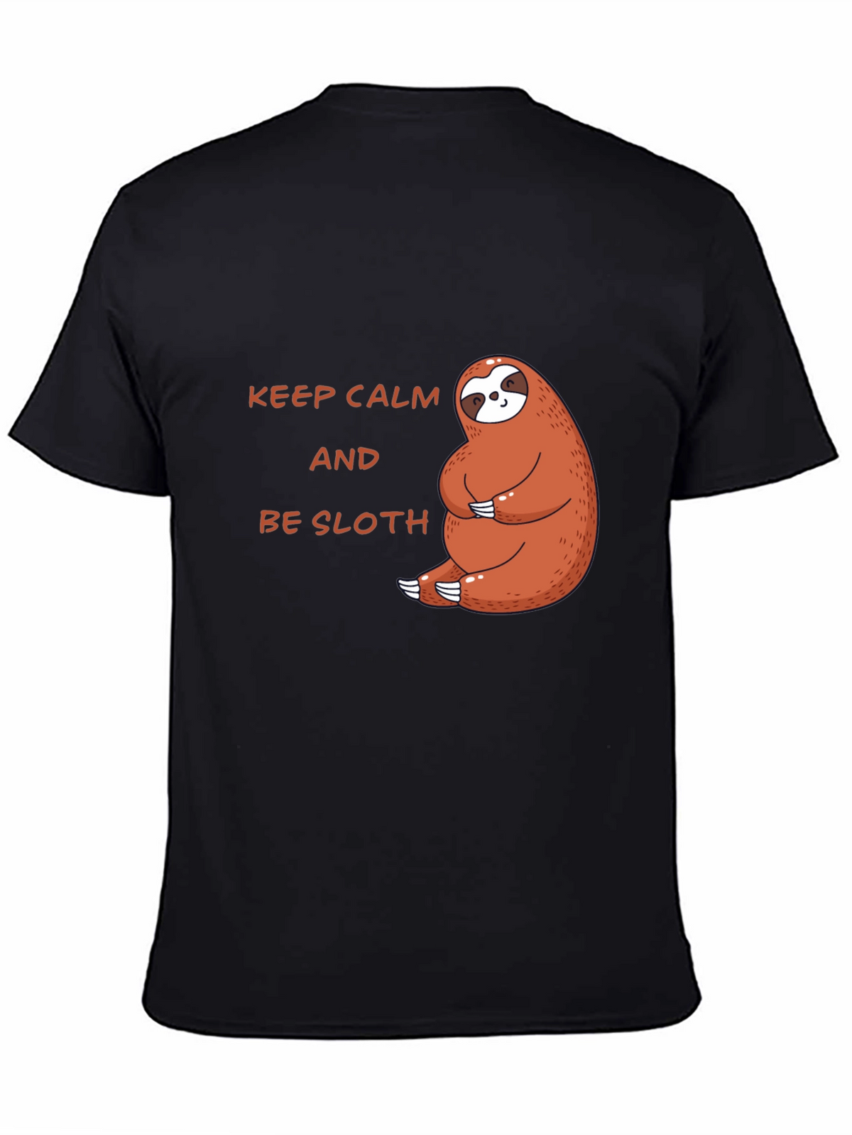 Keep Calm Be Sloth Black T-Shirt