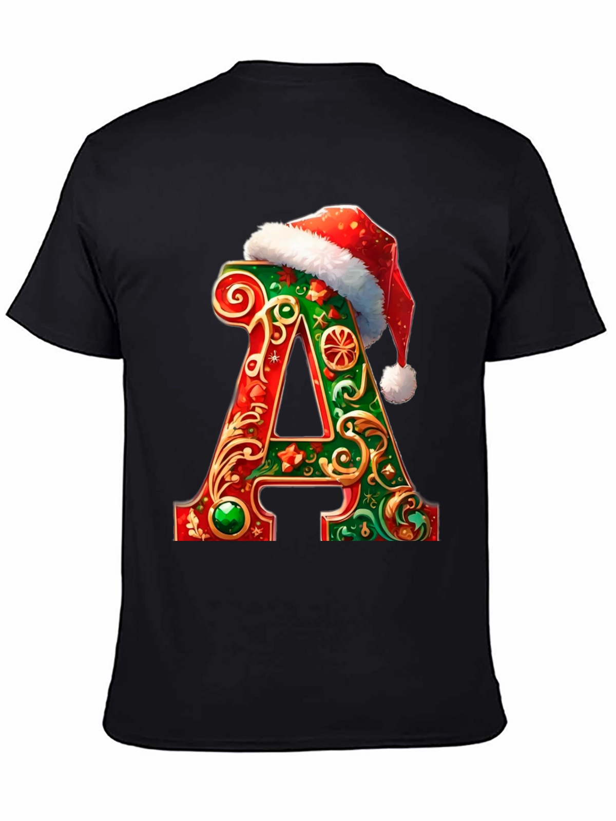 Festive Initial A Christmas T-Shirt