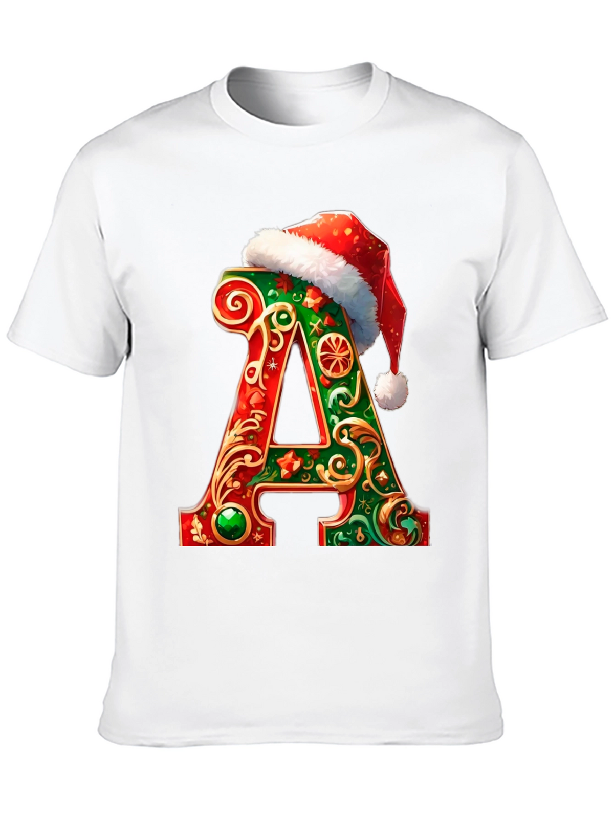 Festive Initial A Christmas T-Shirt