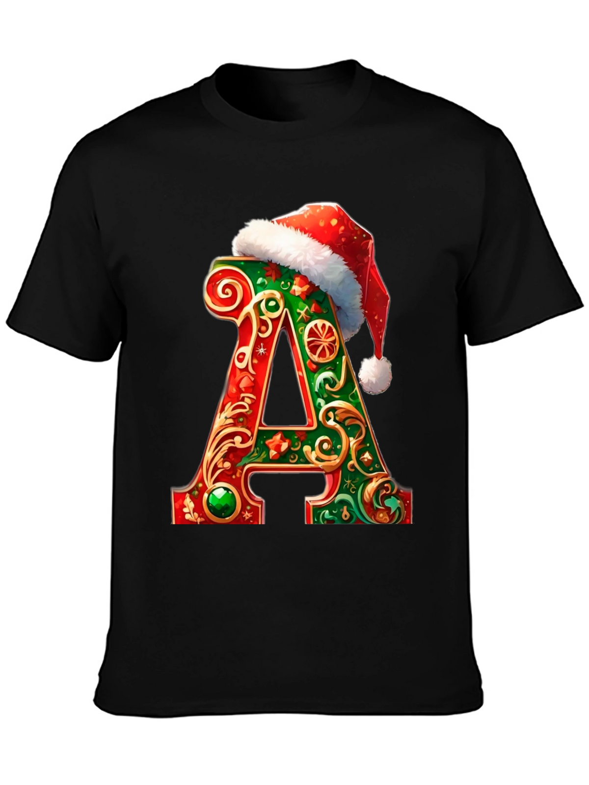 Festive Initial A Christmas T-Shirt
