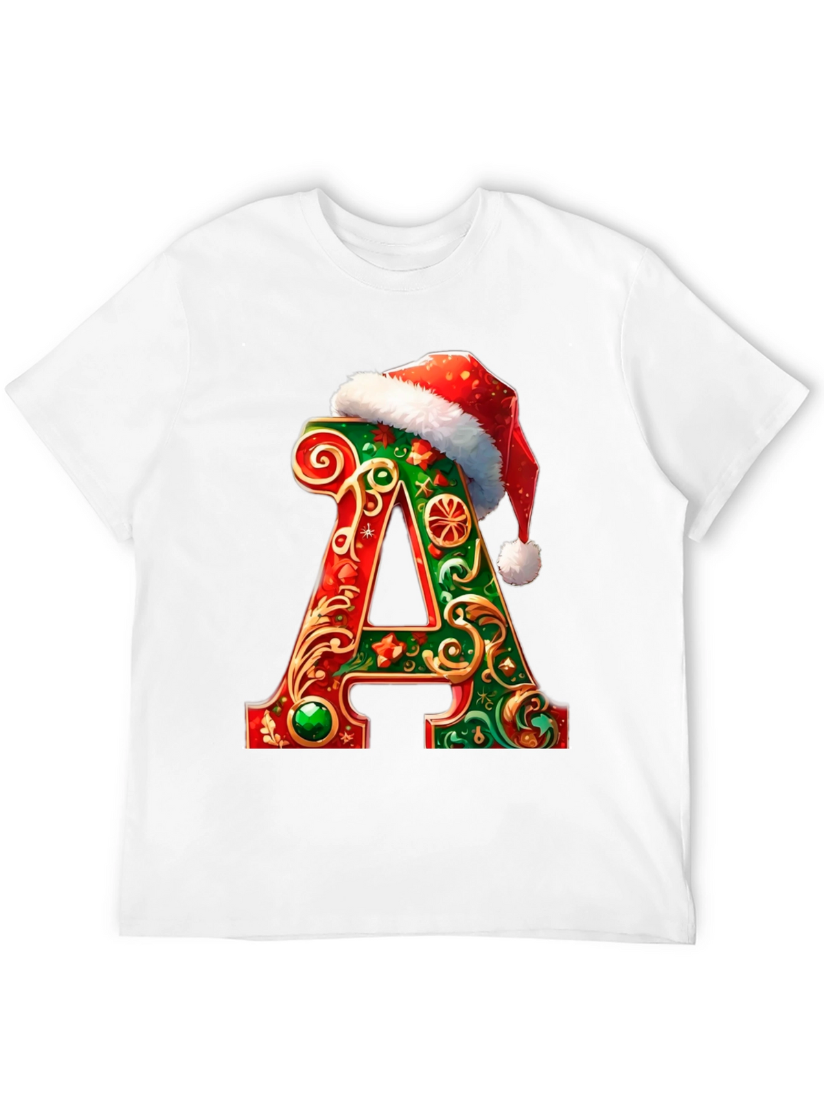 Festive Initial A Christmas T-Shirt