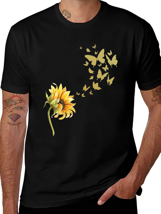 Sunflower Butterfly Graphic Tee