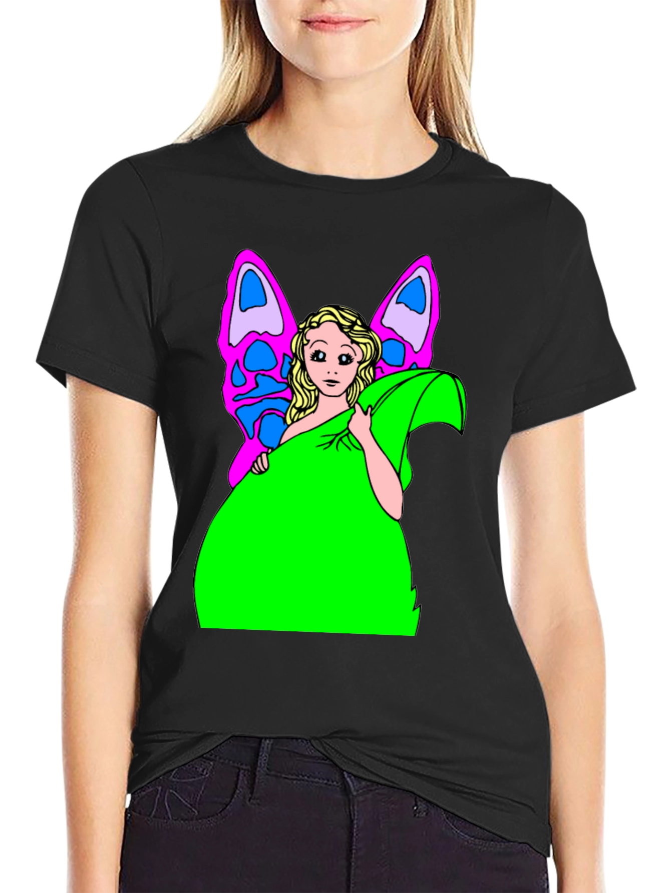 Fairy Graphic Print T-Shirt - Unique Design