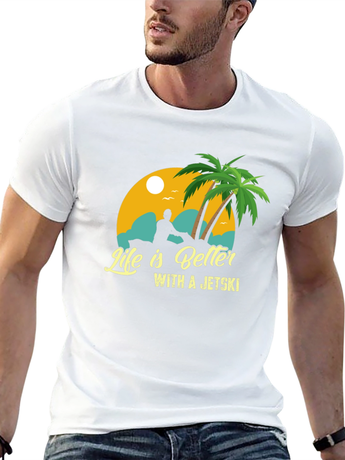 Life Is Better With A Jetski Black T-Shirt