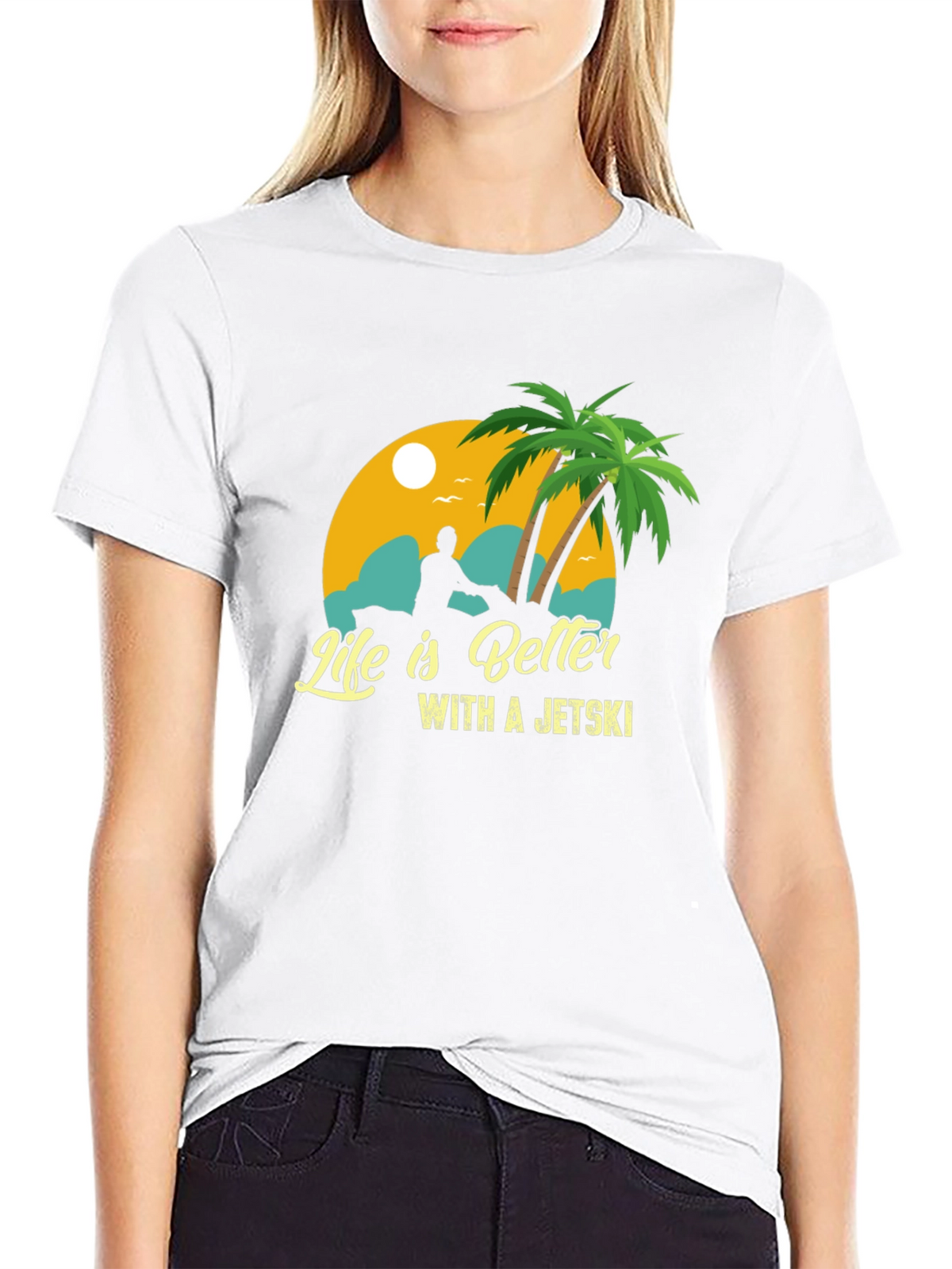 Life Is Better With A Jetski Black T-Shirt