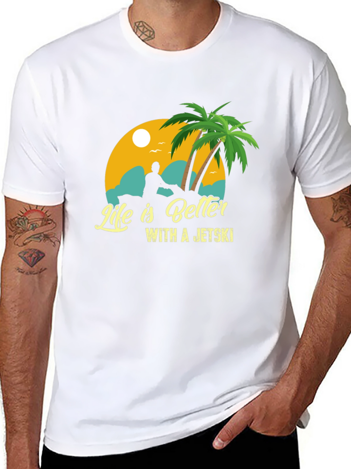 Life Is Better With A Jetski Black T-Shirt