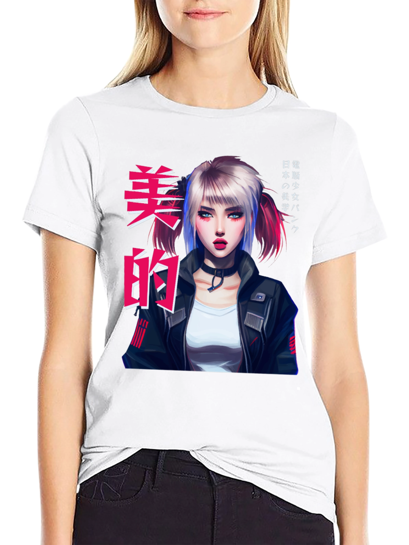 Cyberpunk Girl T-Shirt - Edgy Urban Style