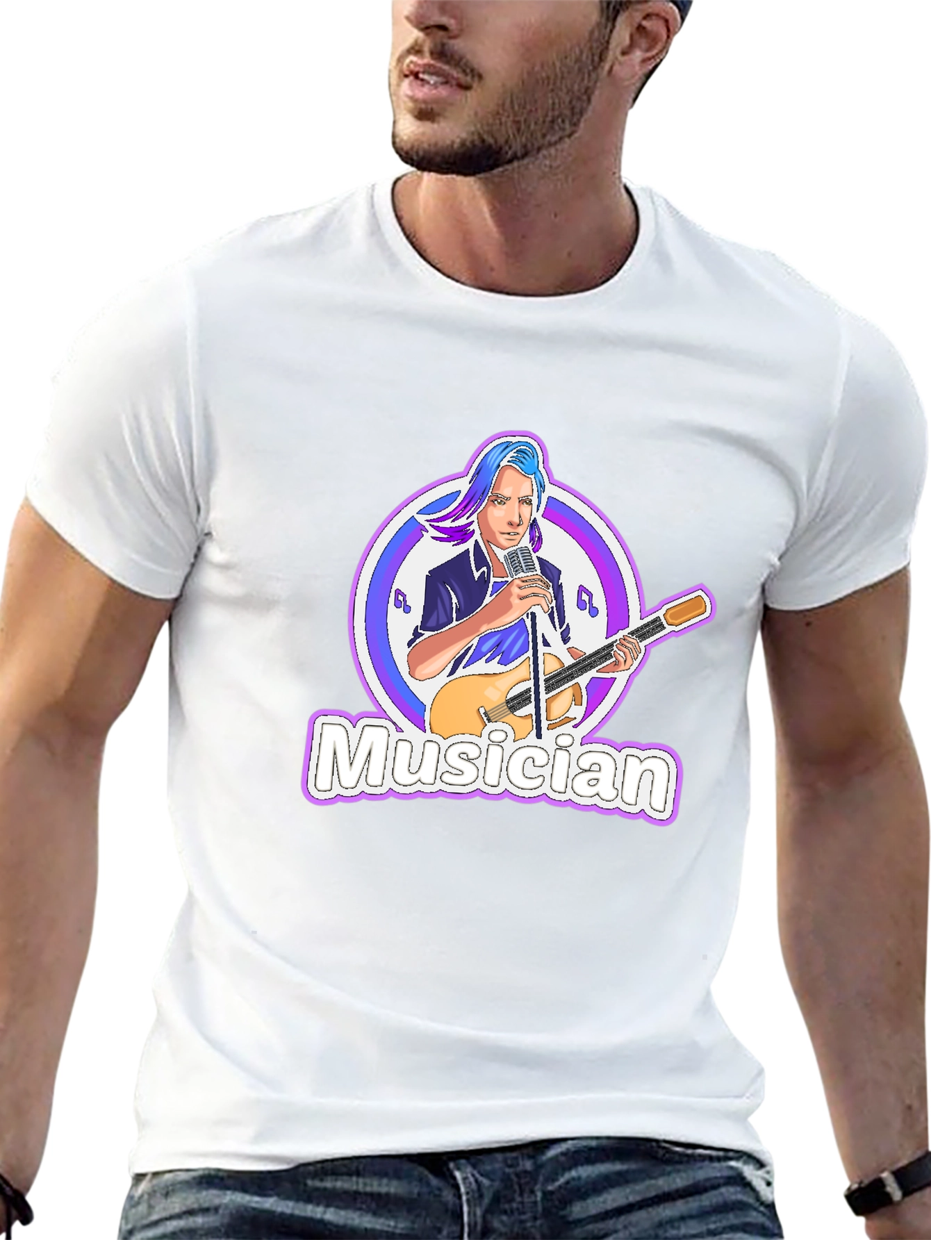 Musician Graphic T-Shirt - Cool Band Tee