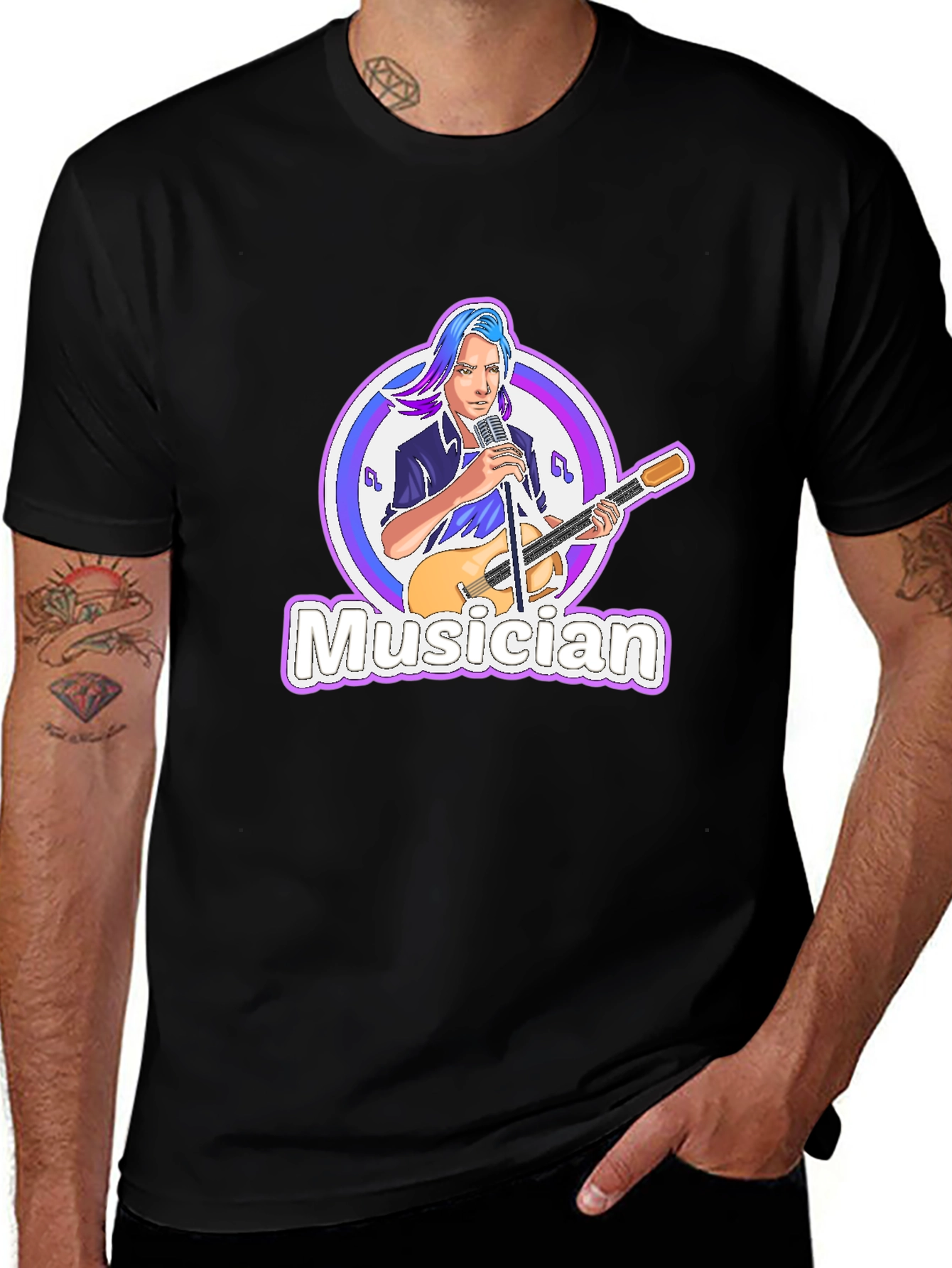 Musician Graphic T-Shirt - Cool Band Tee