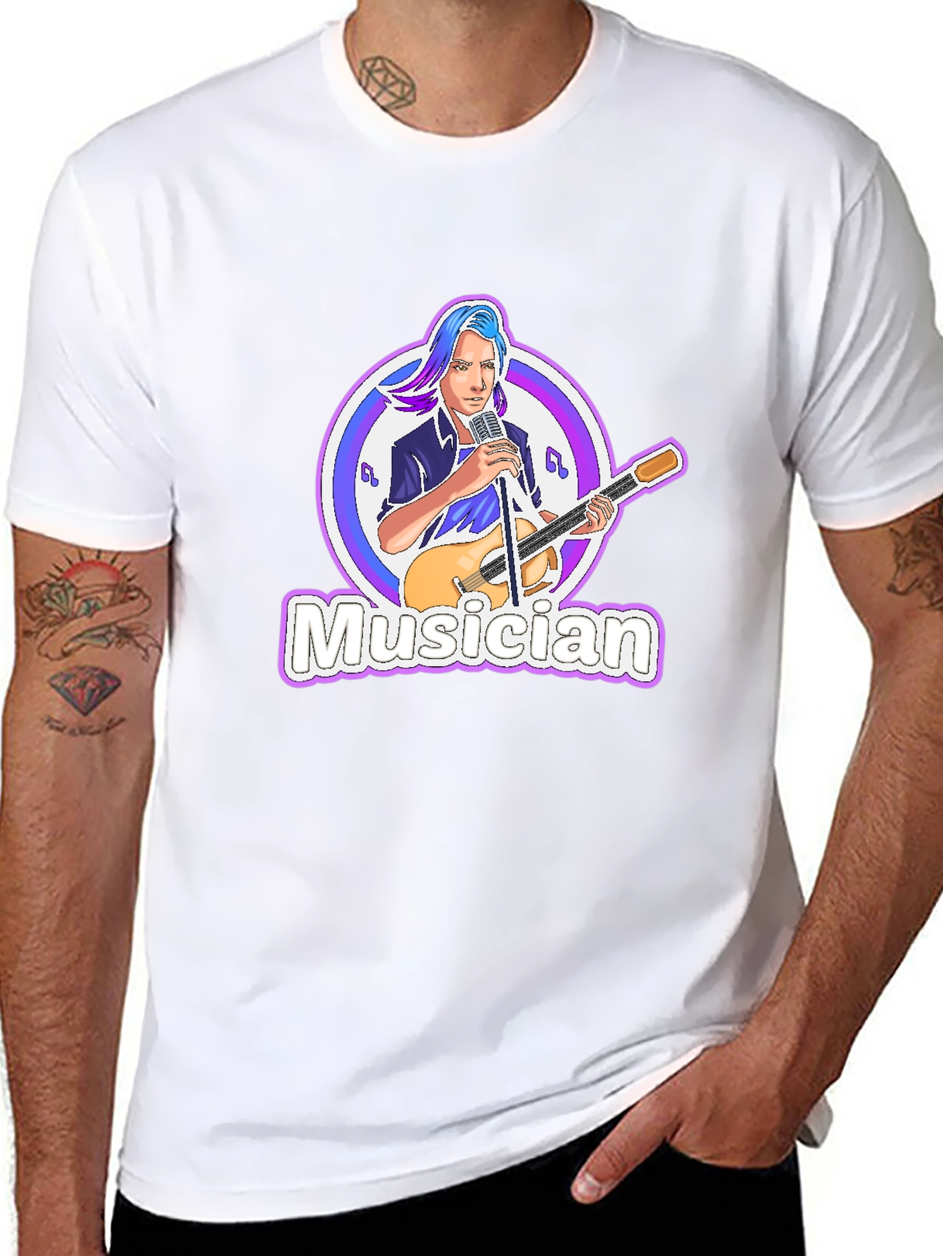 Musician Graphic T-Shirt - Cool Band Tee