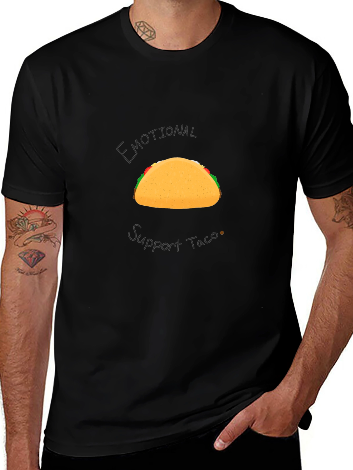 Emotional Support Taco Graphic T-Shirt