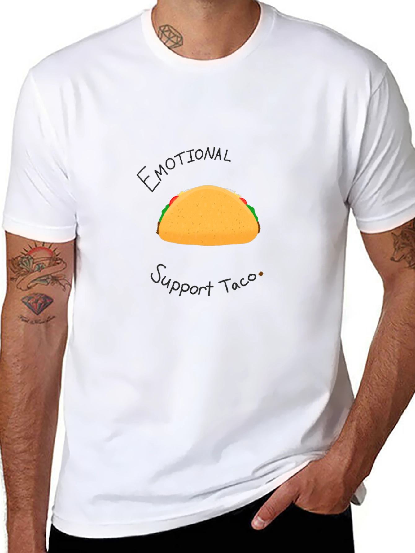 Emotional Support Taco Graphic T-Shirt