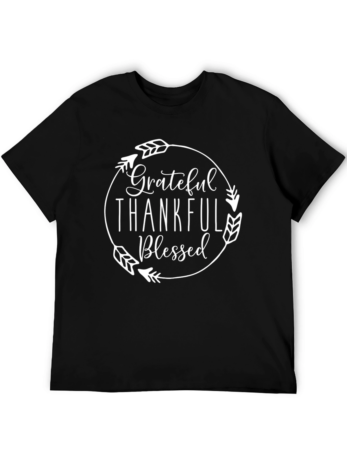 Grateful Thankful Blessed T-Shirt - Unisex Crew Neck