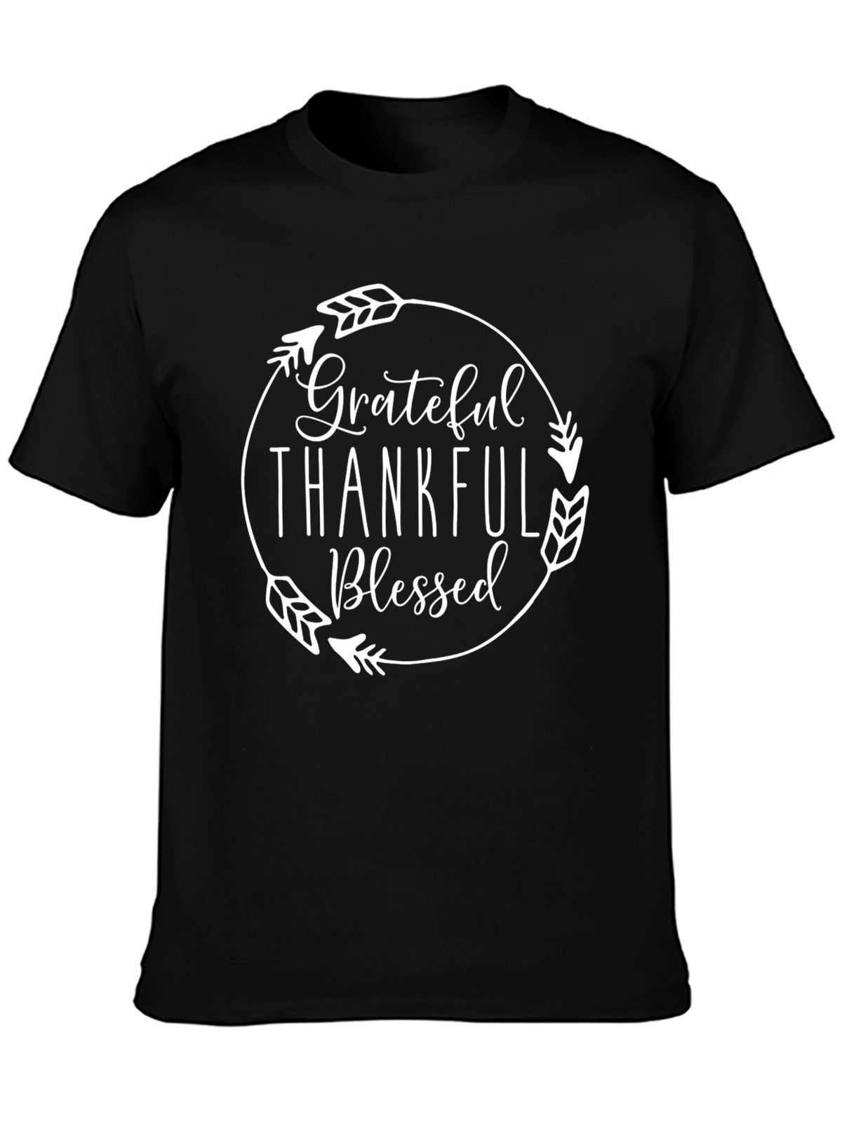 Grateful Thankful Blessed T-Shirt - Unisex Crew Neck