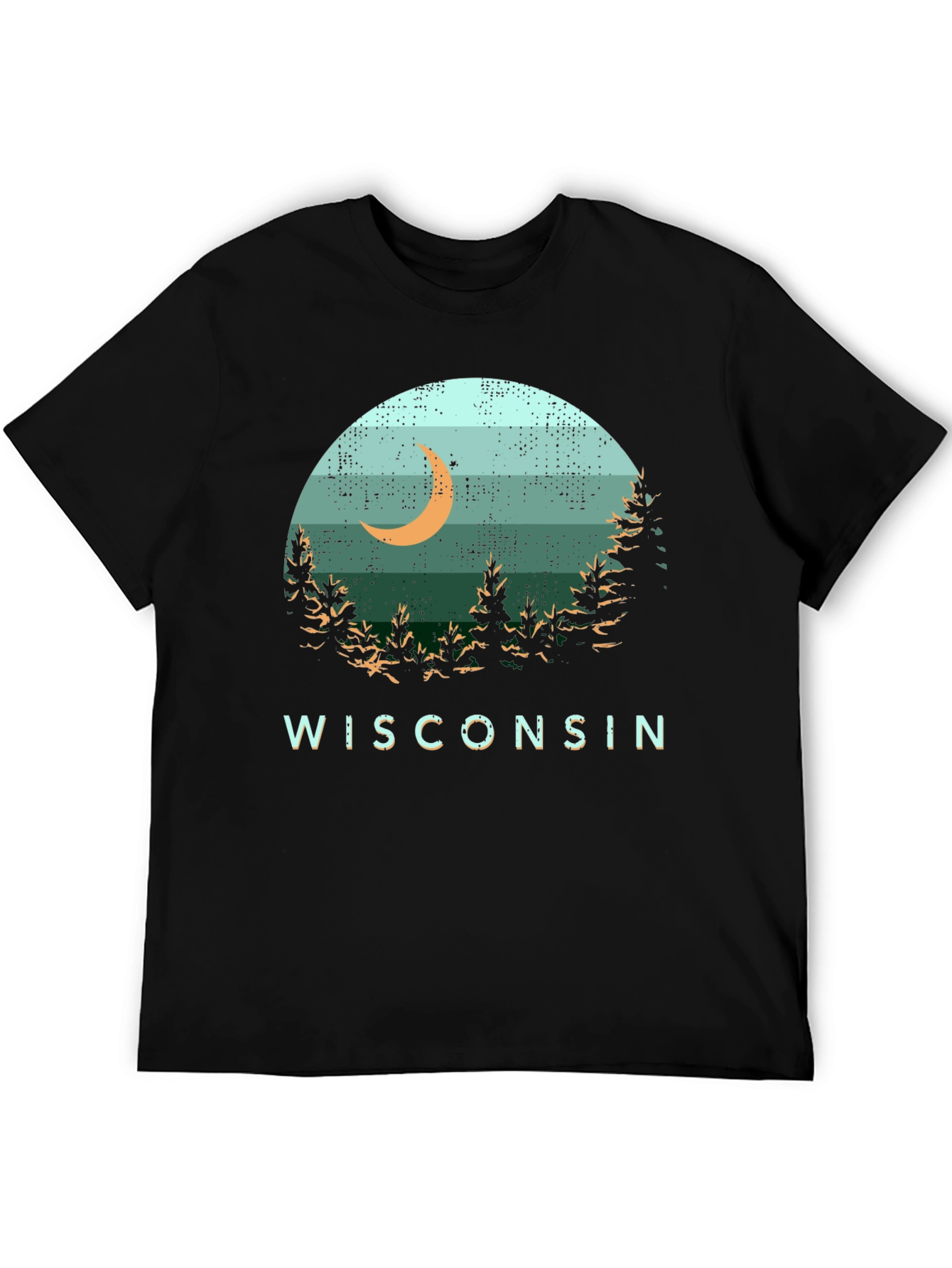 Wisconsin Nature Scene Graphic Tee - Black