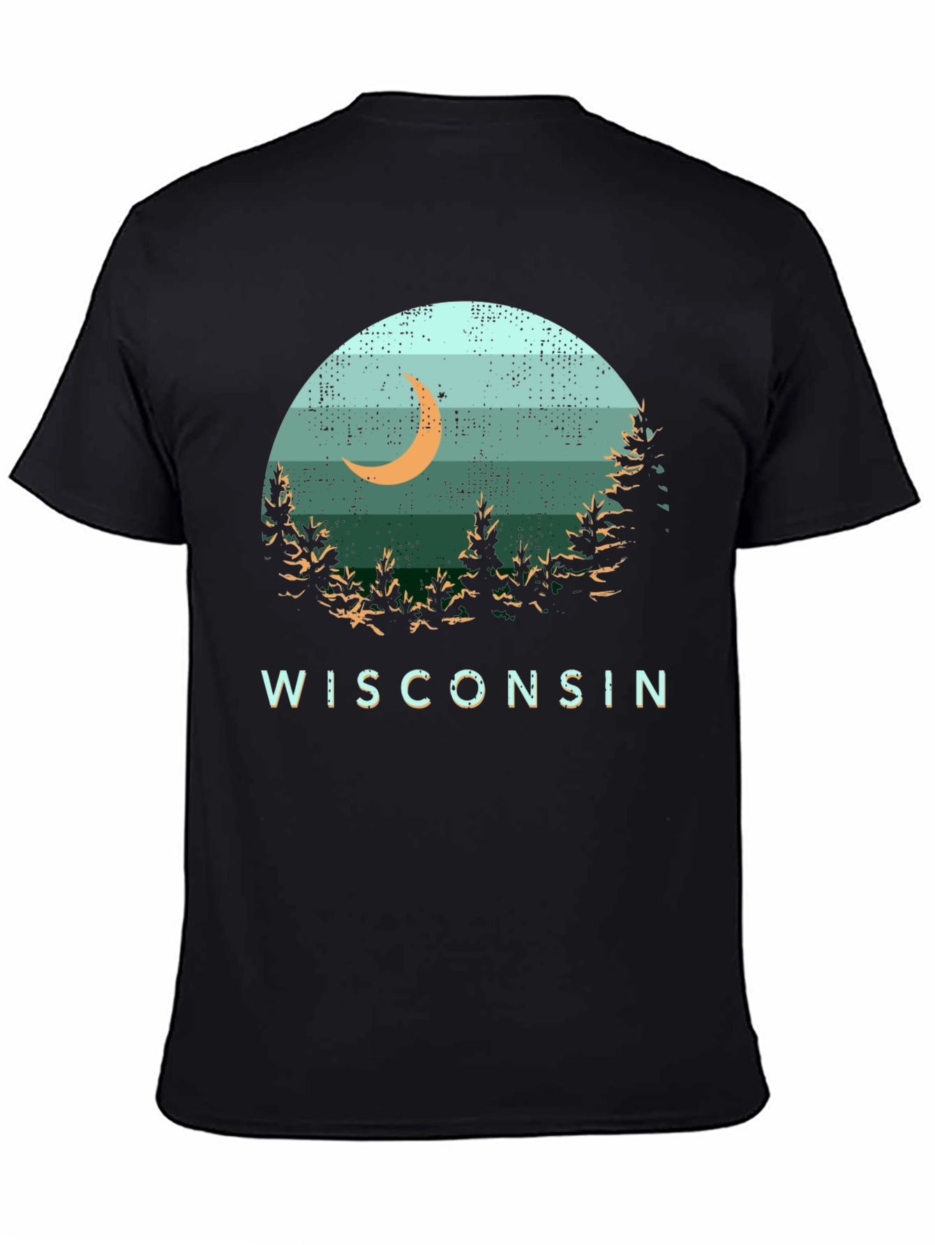 Wisconsin Nature Scene Graphic Tee - Black