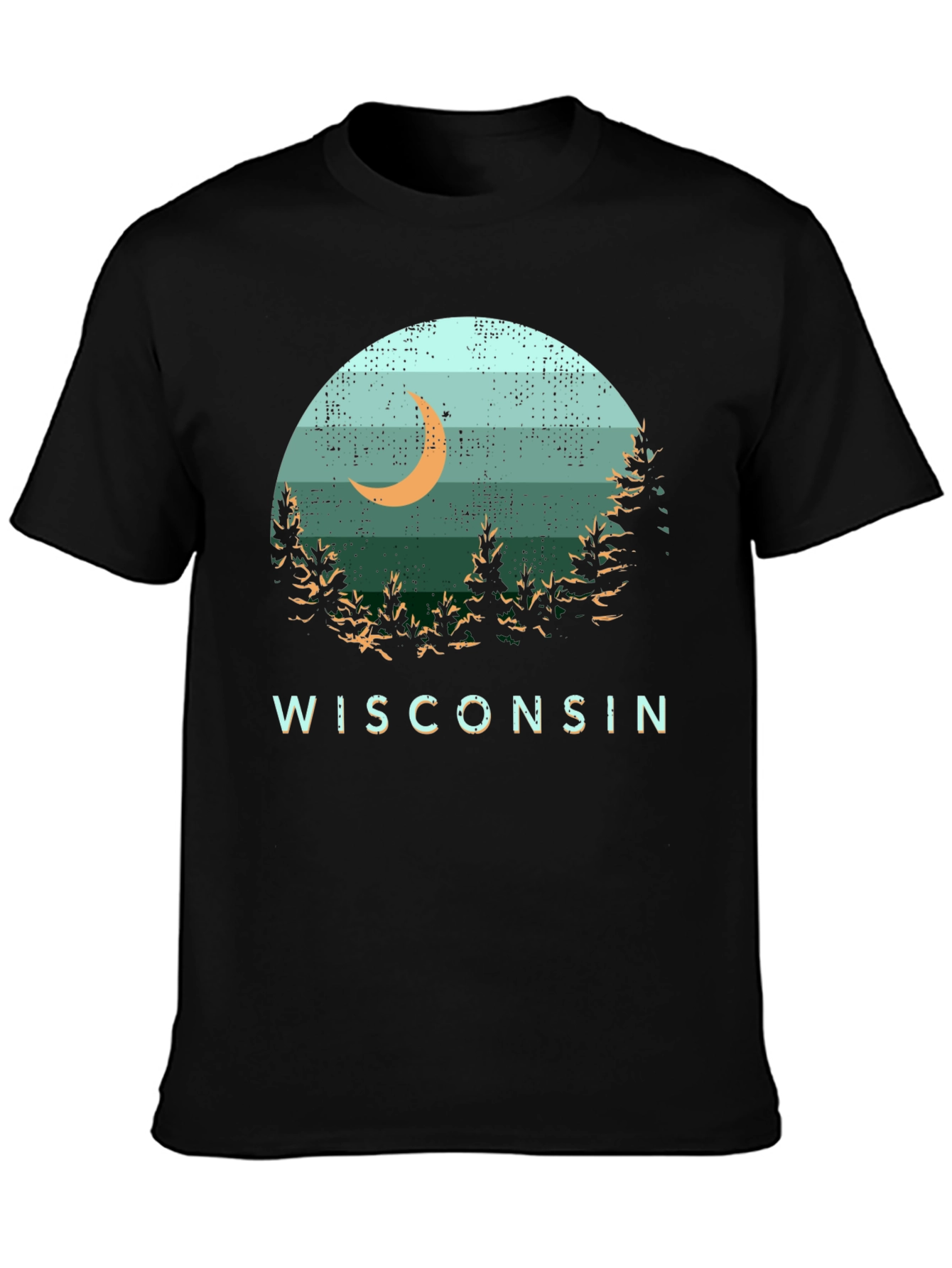 Wisconsin Nature Scene Graphic Tee - Black