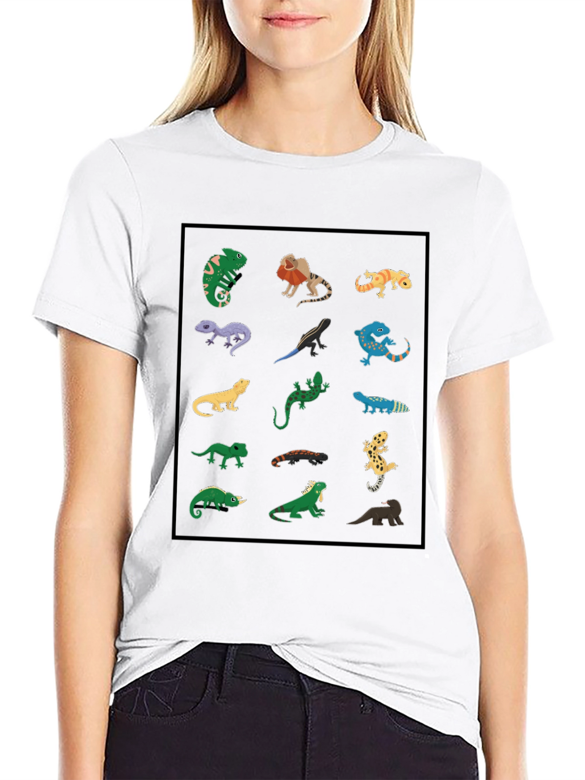 Lizard Variety Graphic Tee - Cool Reptile Print Shirt