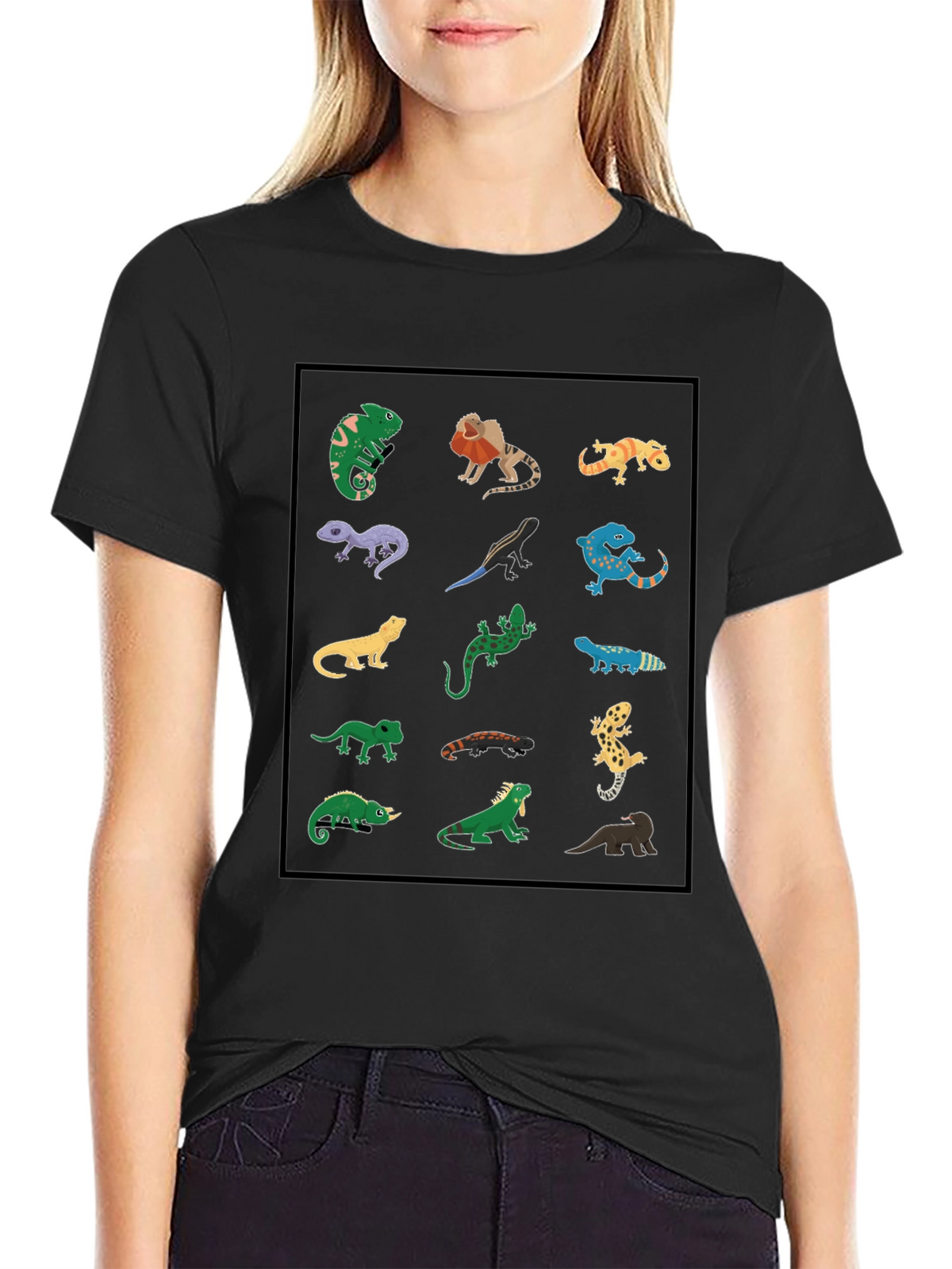 Lizard Variety Graphic Tee - Cool Reptile Print Shirt