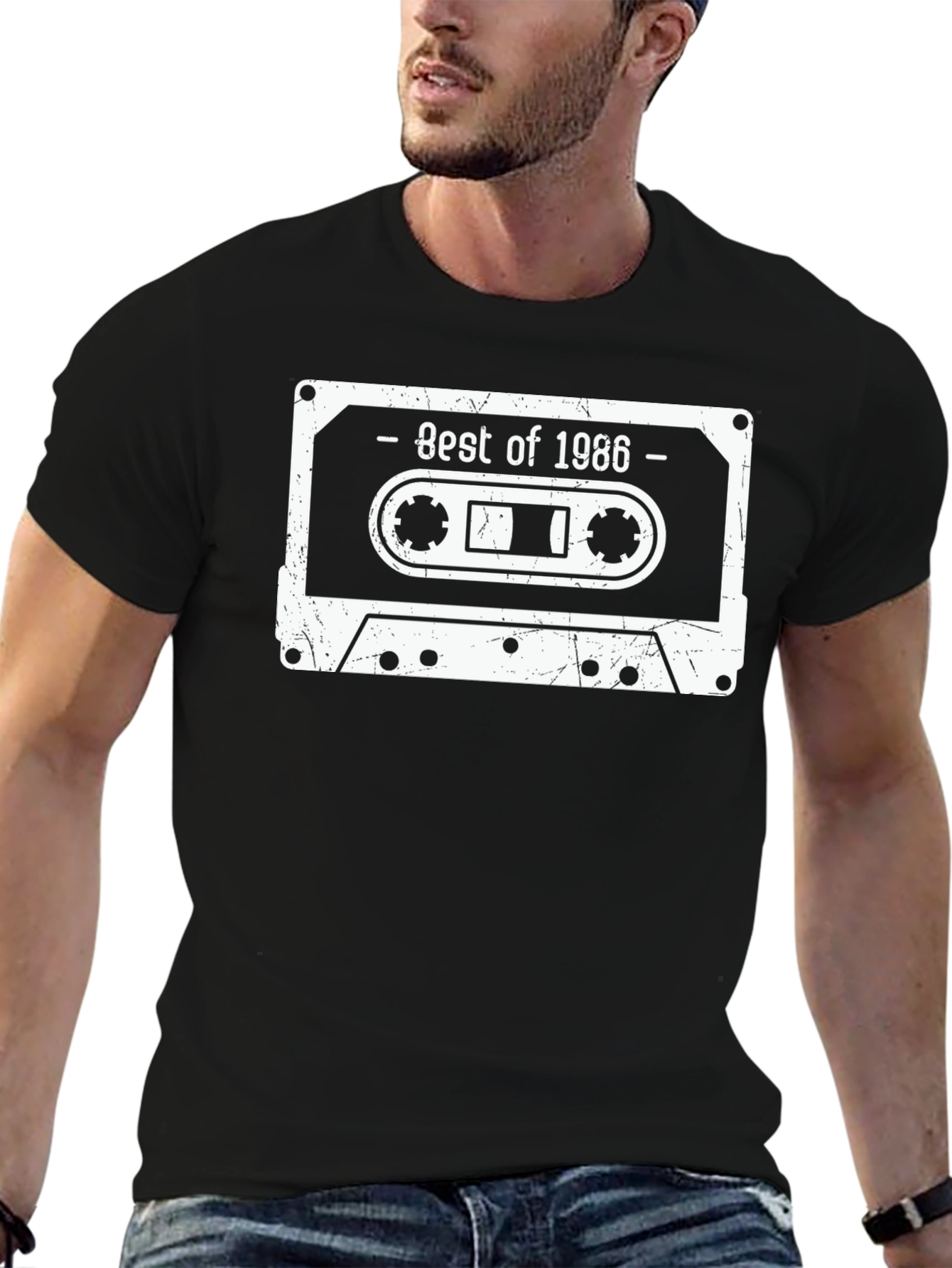Best of 1986 Retro Cassette Tape Graphic T-Shirt