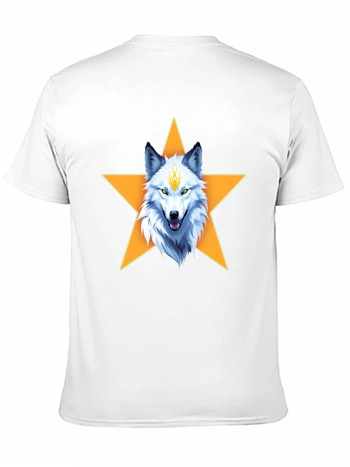 Wolf Star Graphic T-Shirt - Black