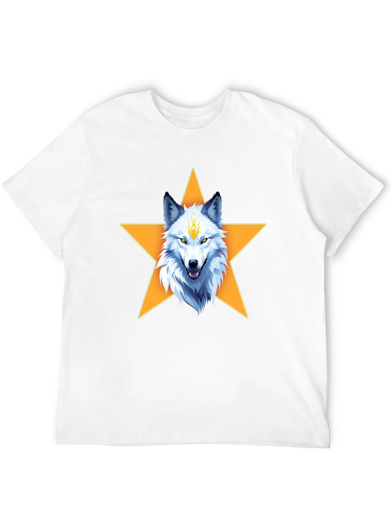 Wolf Star Graphic T-Shirt - Black