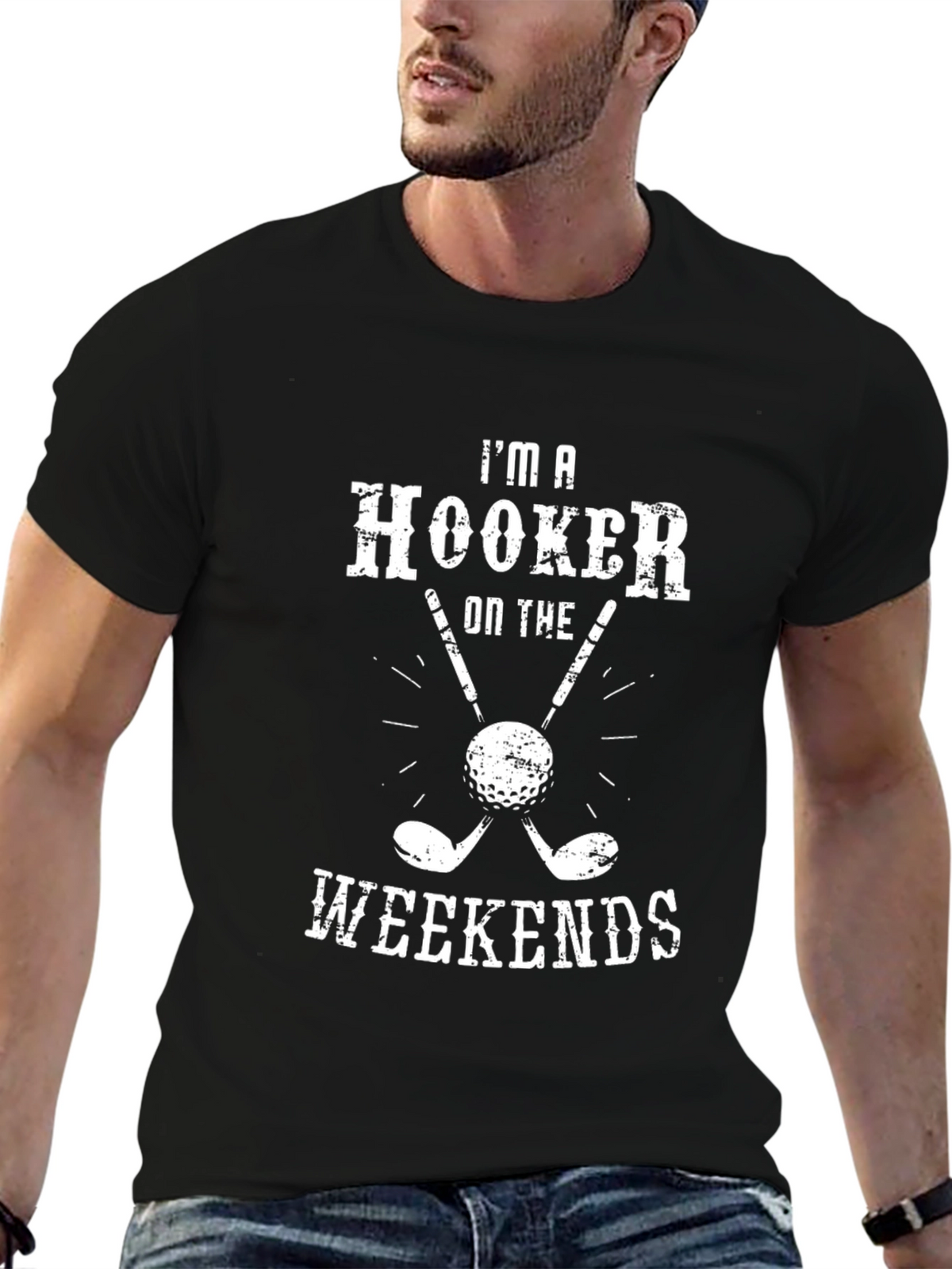 Im a Hooker on the Weekends Funny Golf T-Shirt