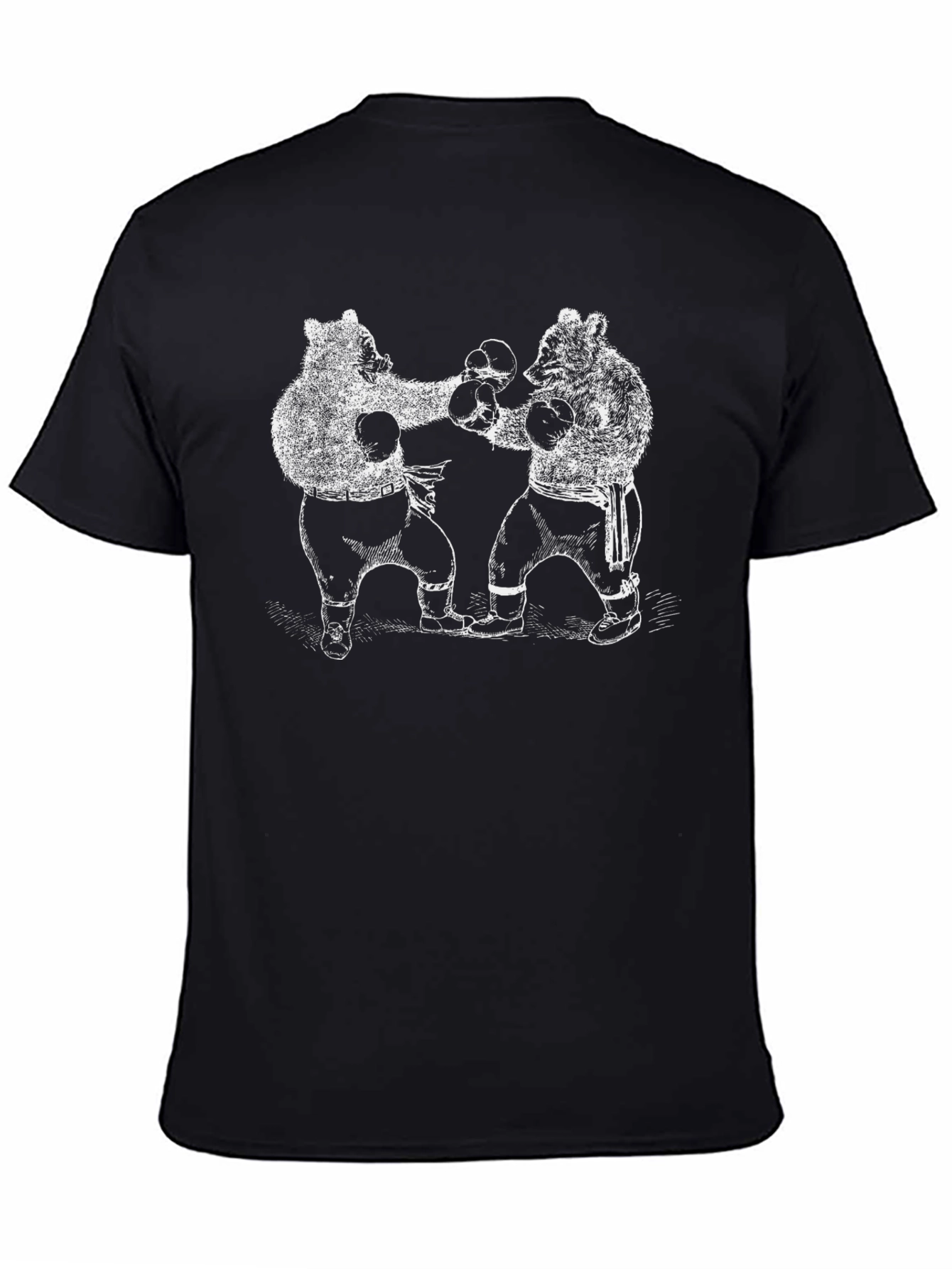 Boxing Bears Graphic Tee - Black