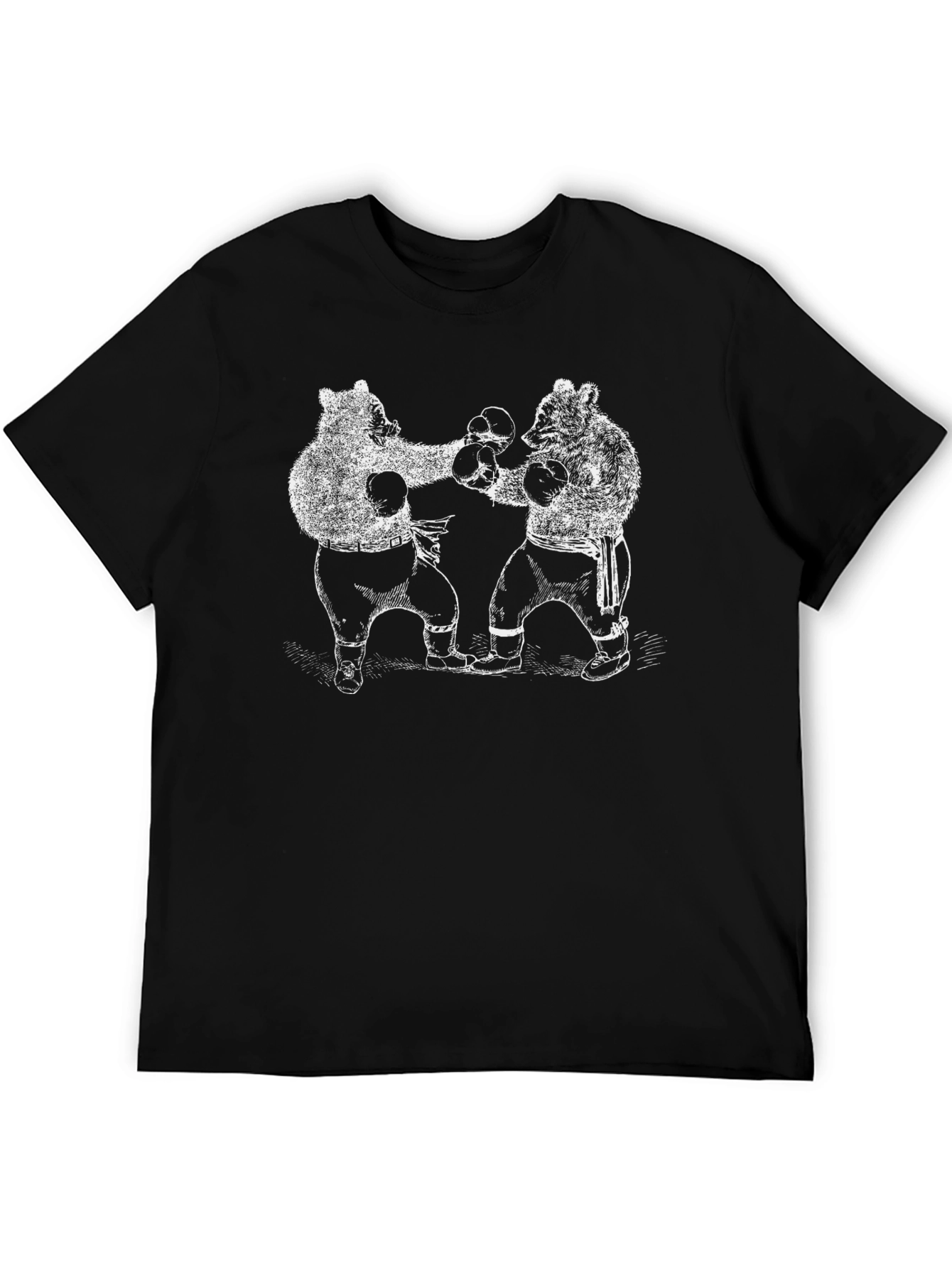 Boxing Bears Graphic Tee - Black