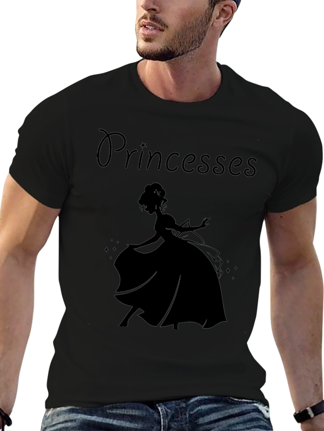 Princess Silhouette Graphic Tee - Classic Black