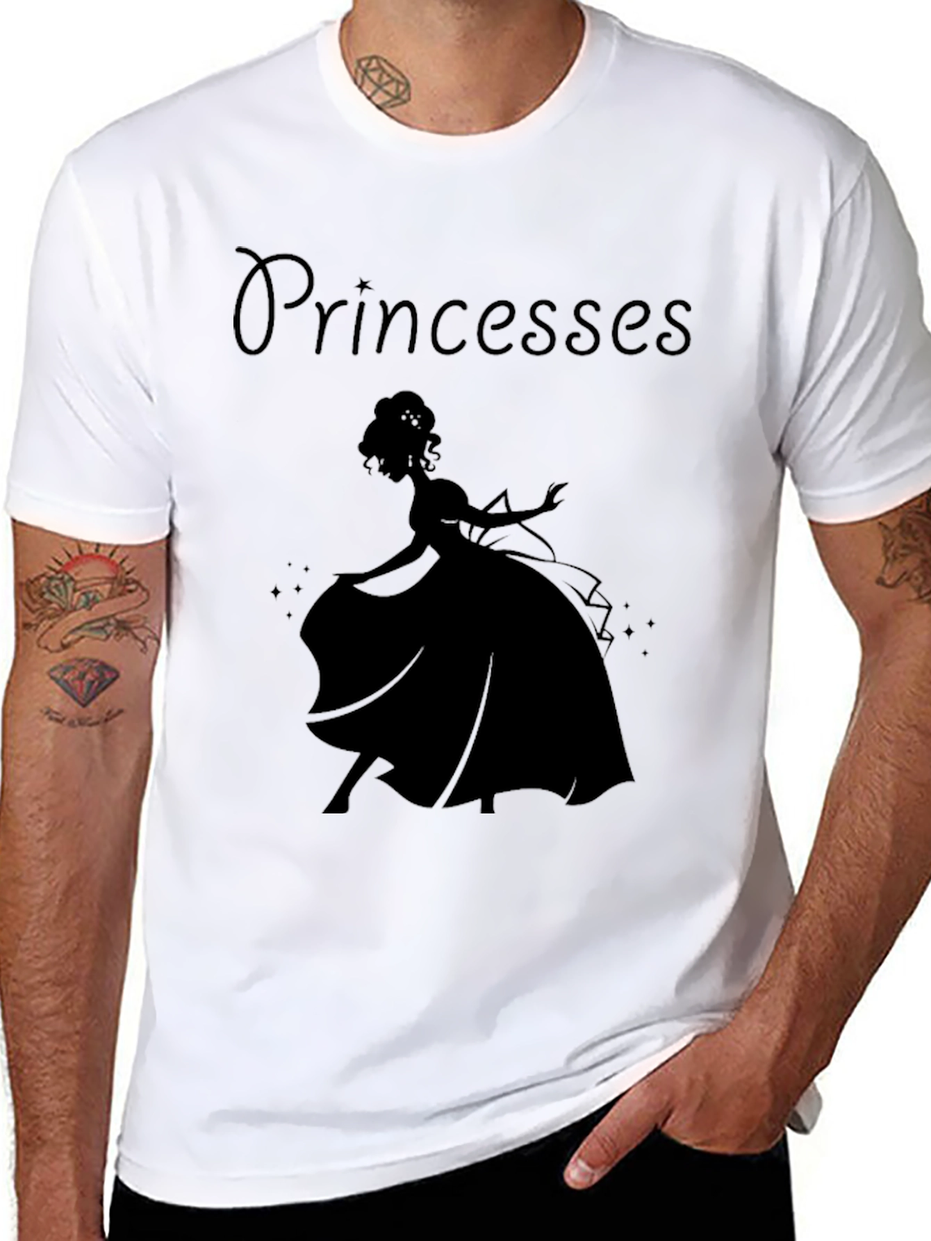 Princess Silhouette Graphic Tee - Classic Black