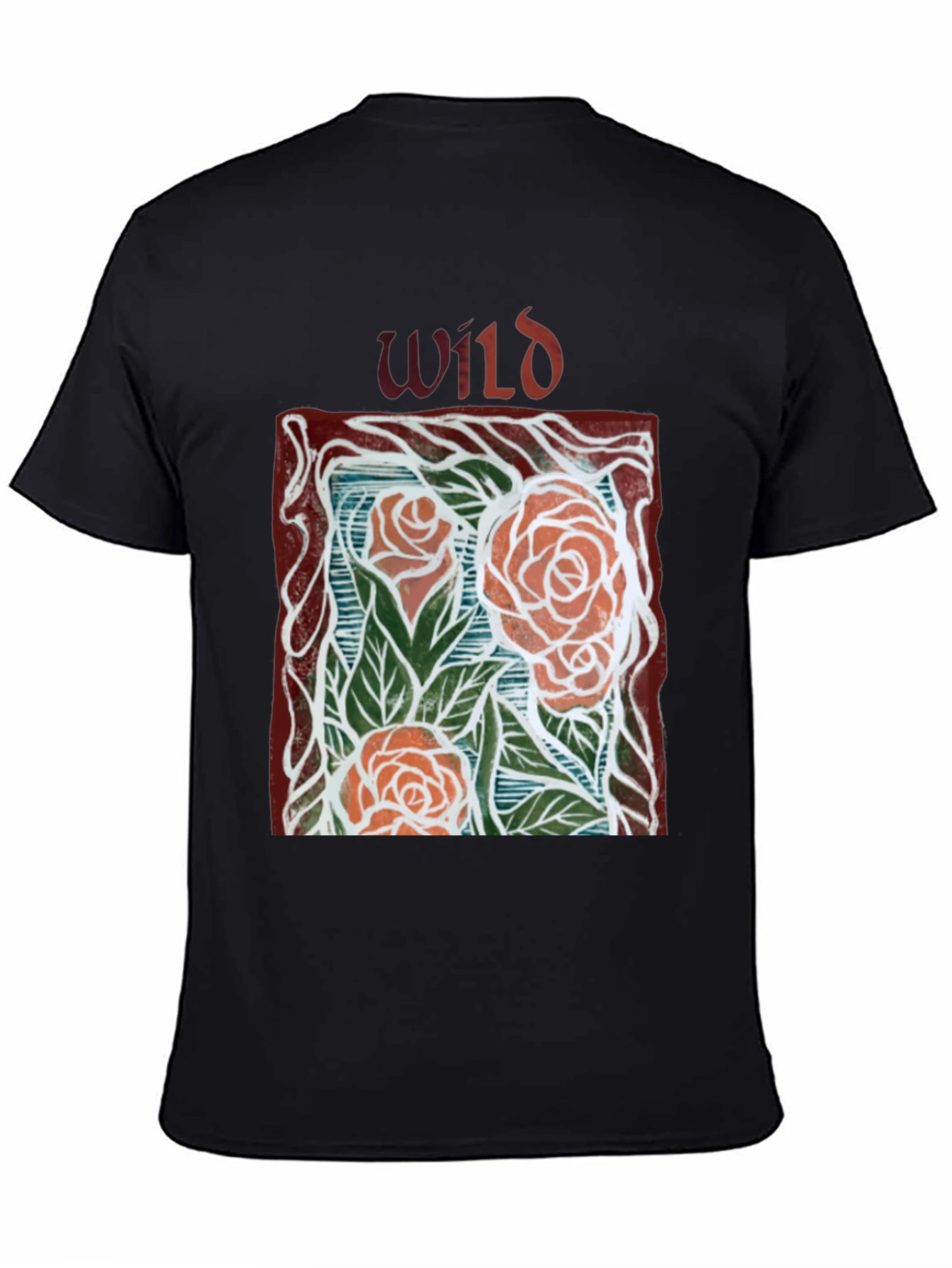 Wild Roses Graphic Tee - Unisex Black T-Shirt
