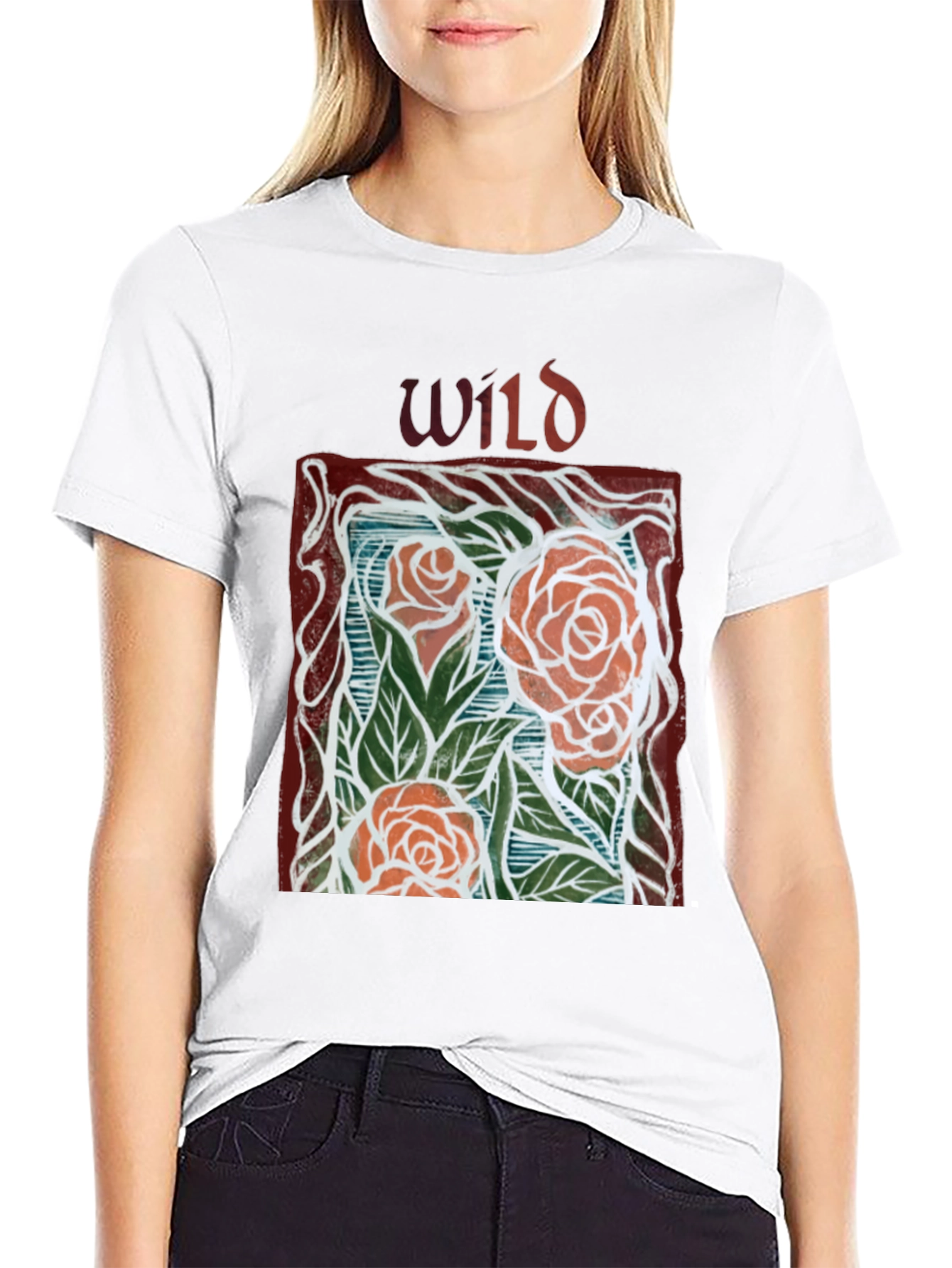 Wild Roses Graphic Tee - Unisex Black T-Shirt