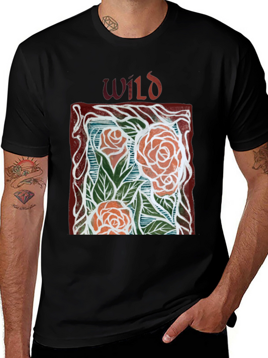 Wild Roses Graphic Tee - Unisex Black T-Shirt