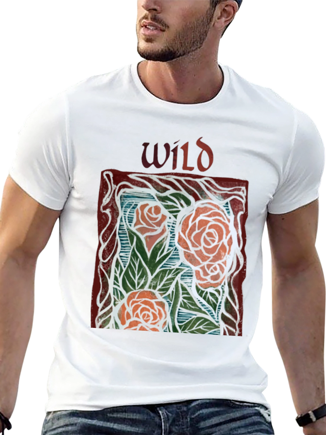 Wild Roses Graphic Tee - Unisex Black T-Shirt