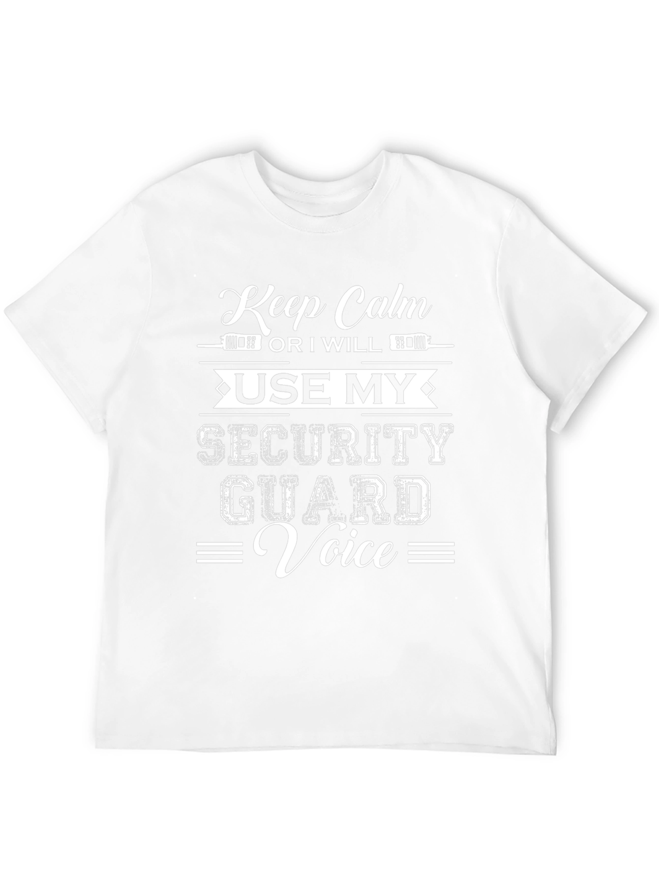 Keep Calm Security Guard Black T-Shirt