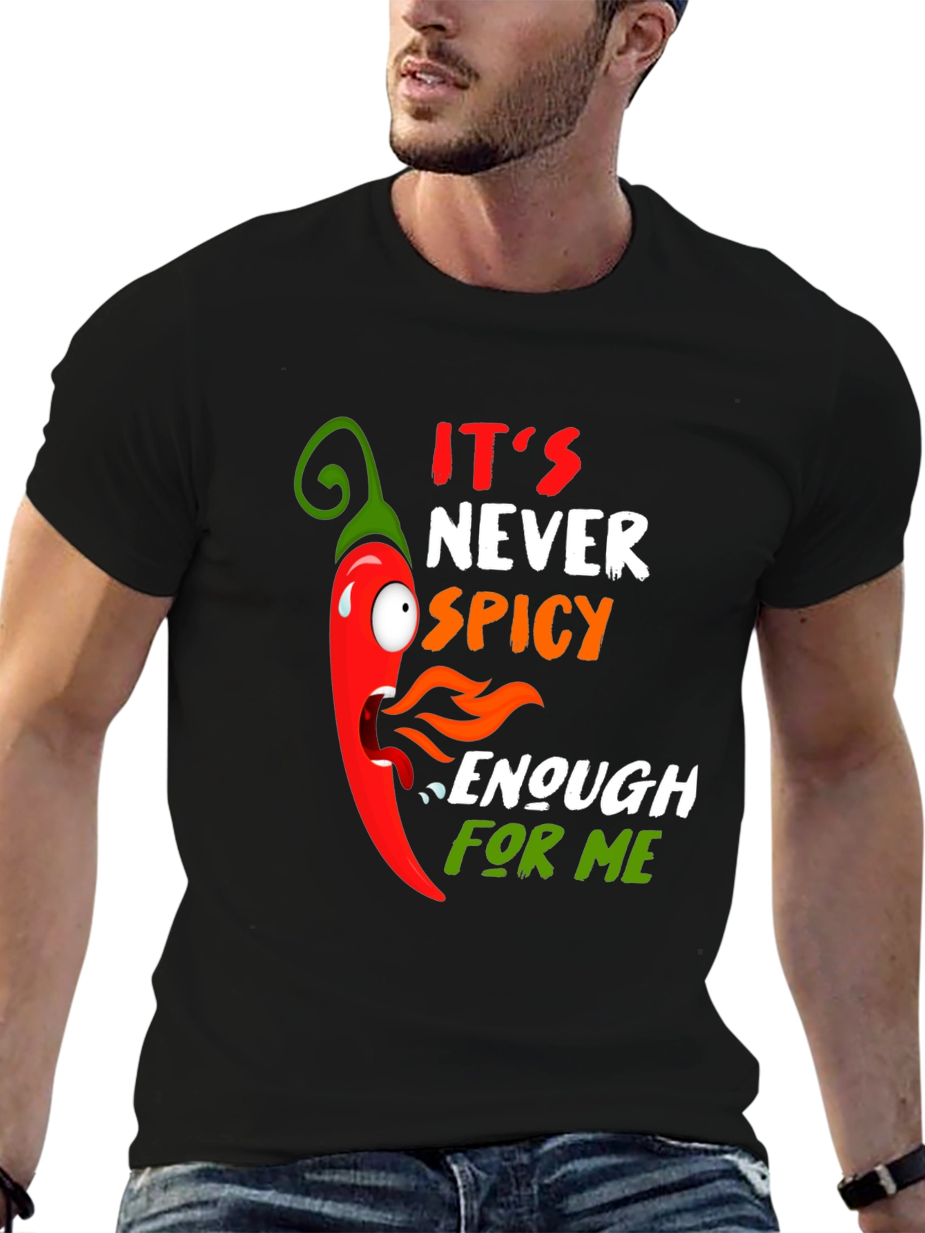 Spicy Chili Pepper Graphic T-Shirt - Never Spicy Enough
