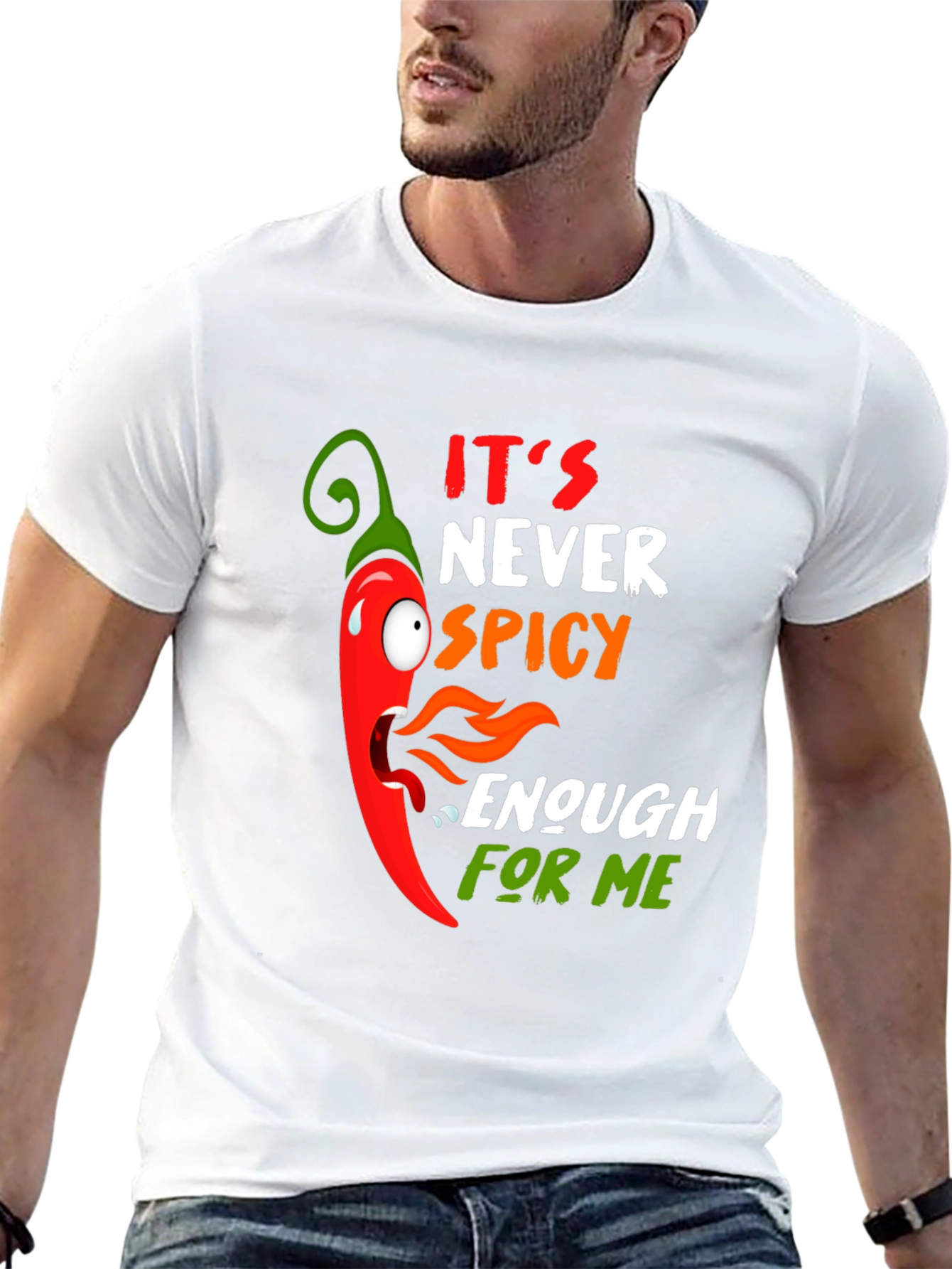 Spicy Chili Pepper Graphic T-Shirt - Never Spicy Enough