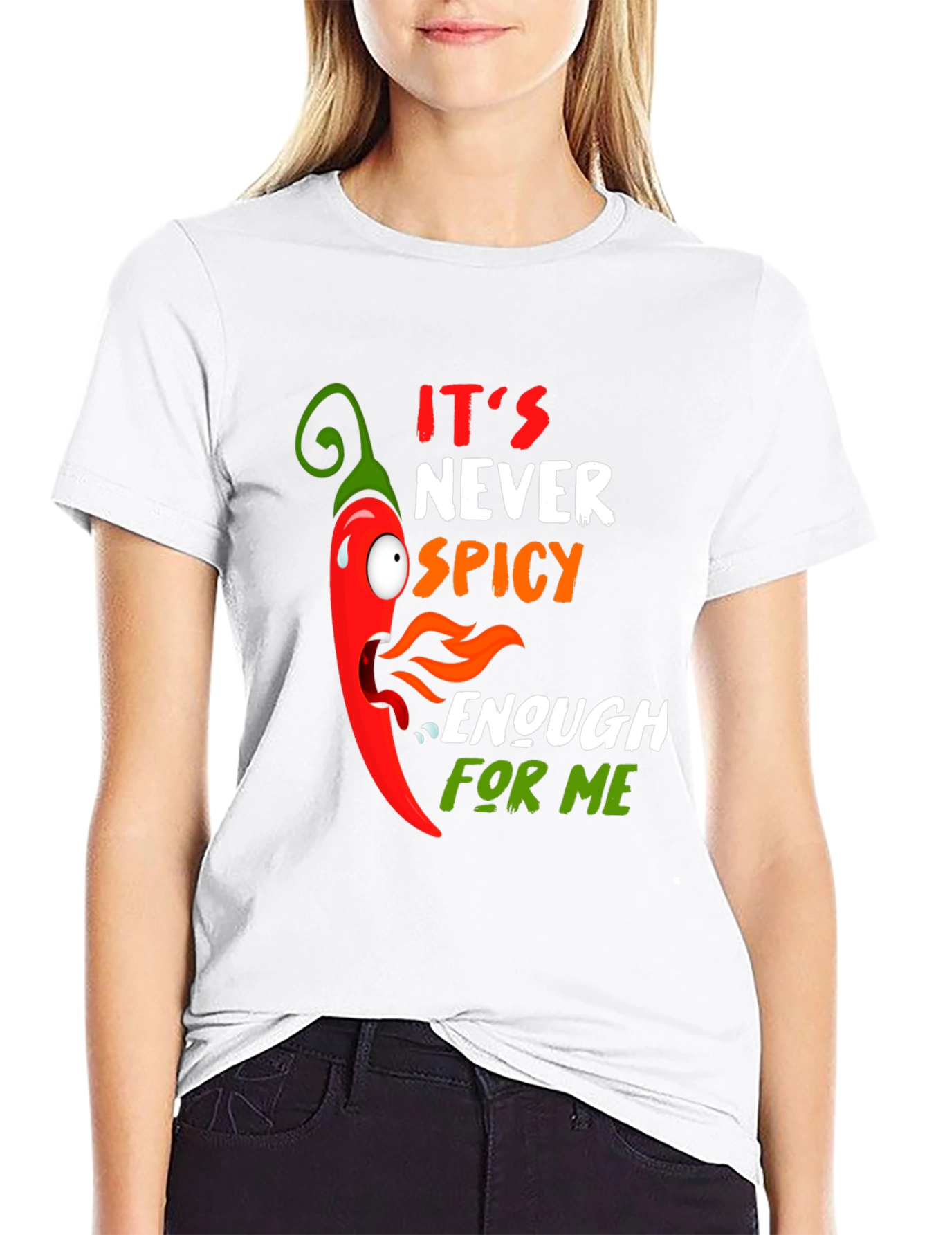 Spicy Chili Pepper Graphic T-Shirt - Never Spicy Enough