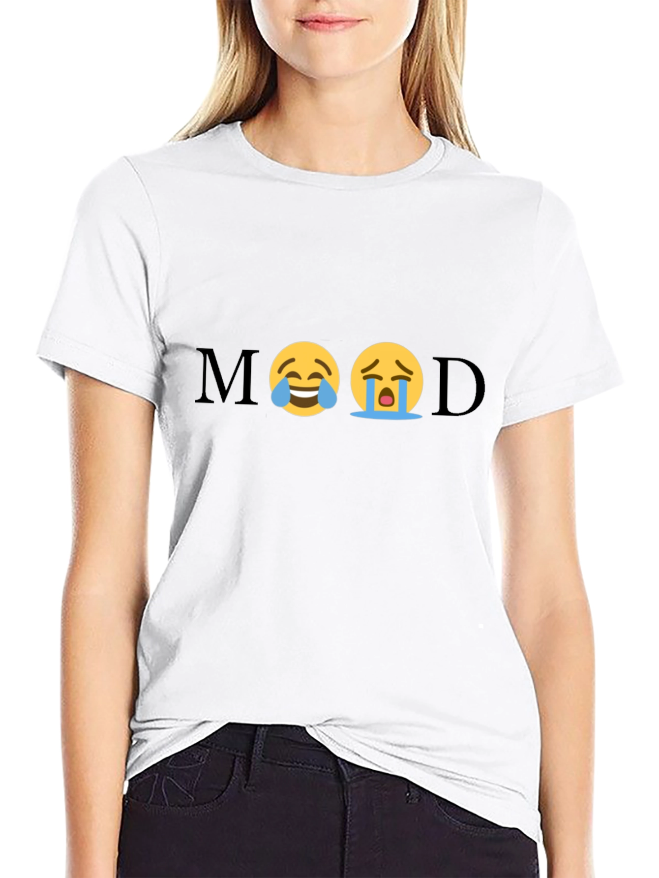 Mood Emoji Graphic Tee - Unisex Black T-Shirt